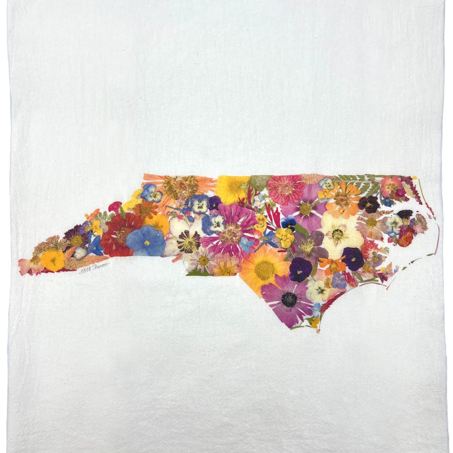 North Carolina Themed Flour Sack Towel  - "Where I Bloom" Collection Towel 1818 Farms   
