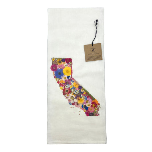 California Themed Flour Sack Towel  - "Where I Bloom" Collection Towel 1818 Farms   