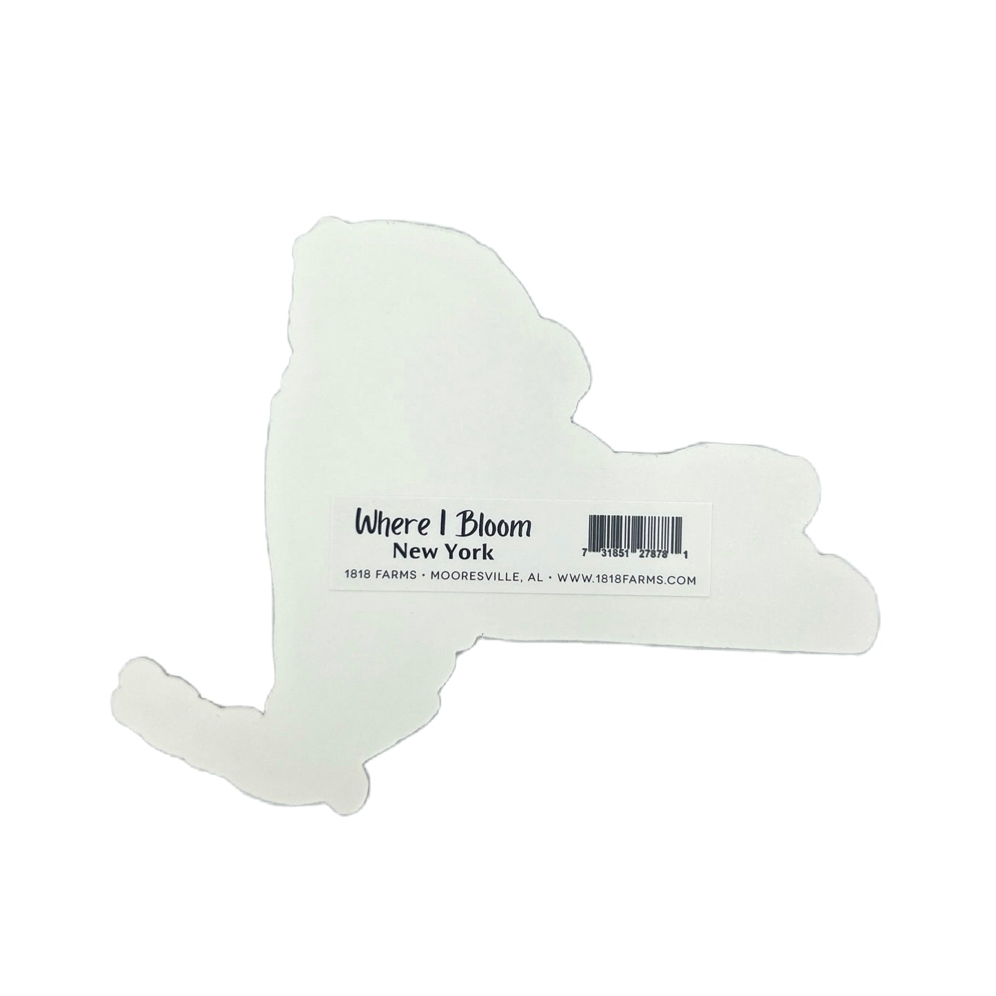 New York Themed Vinyl Sticker  - "Where I Bloom" Collection Vinyl Sticker 1818 Farms   