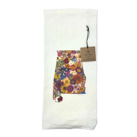 Alabama Themed Flour Sack Towel  - "Where I Bloom" Collection Towel 1818 Farms   