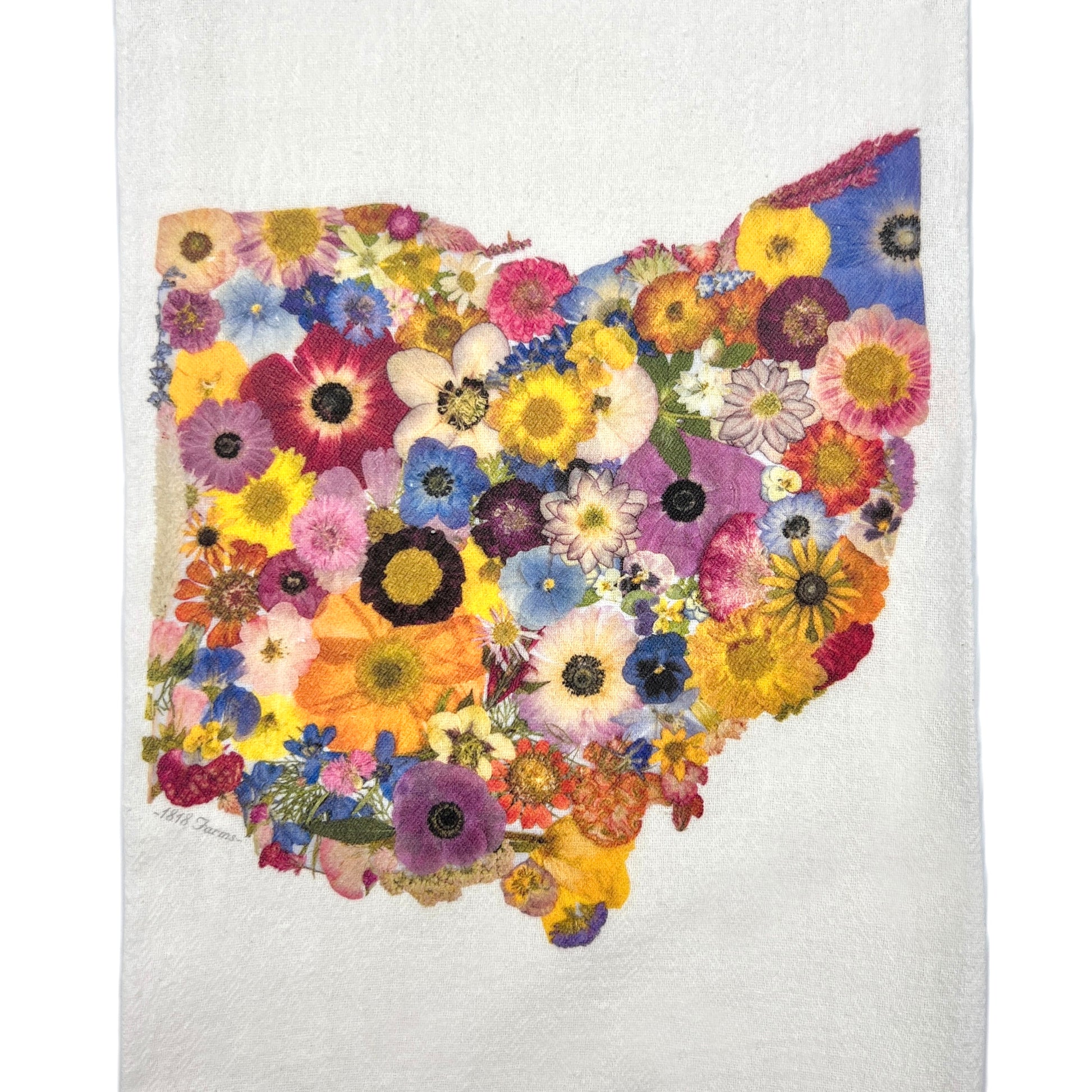 Ohio Themed Flour Sack Towel  - "Where I Bloom" Collection Towel 1818 Farms   