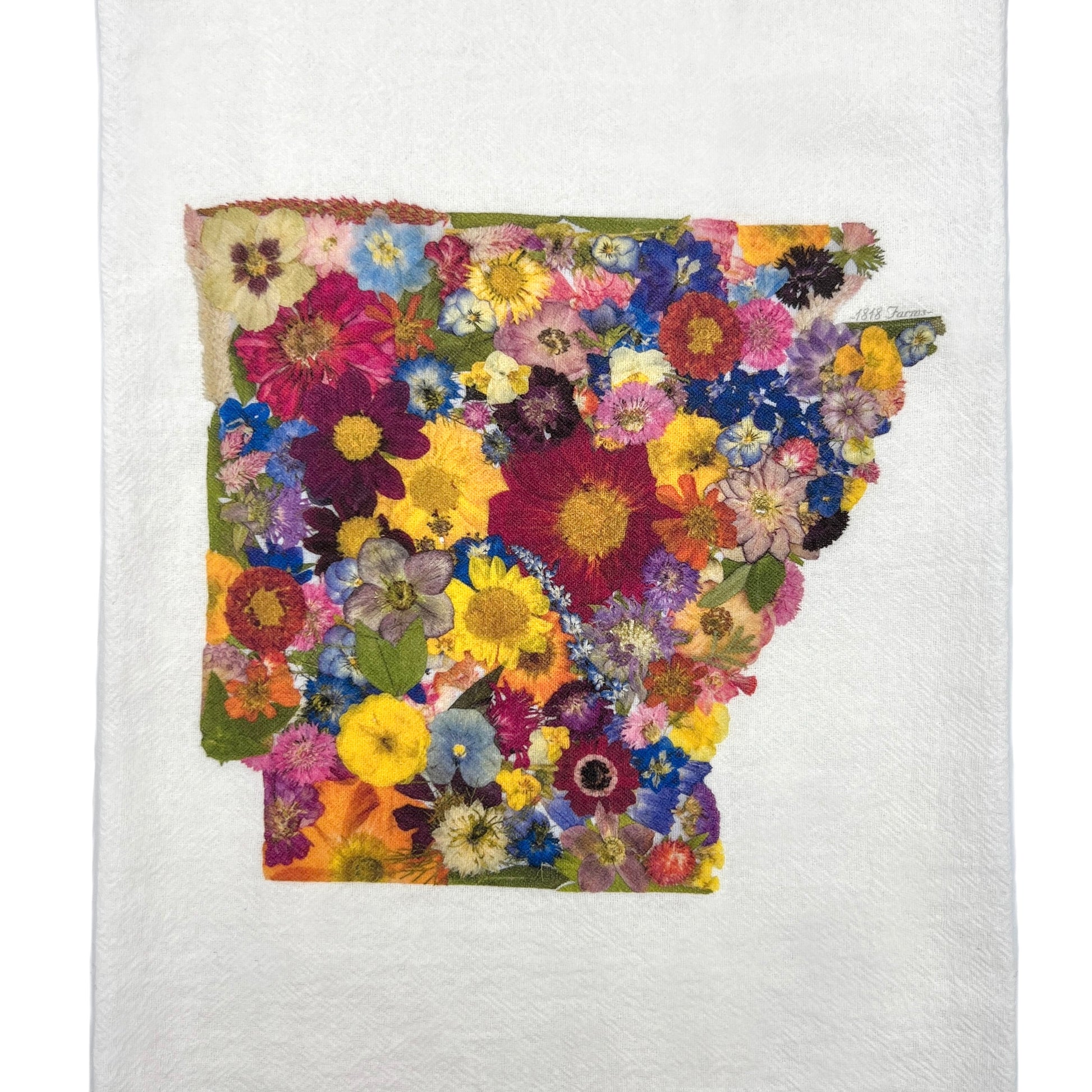 Arkansas Themed Flour Sack Towel  - "Where I Bloom" Collection Towel 1818 Farms   