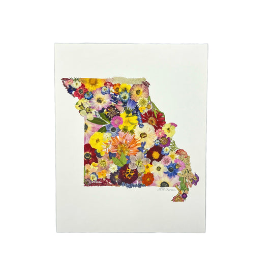 State Themed Giclée Print  - "Where I Bloom" Collection Giclee Art Print 1818 Farms 8"x10" Missouri 