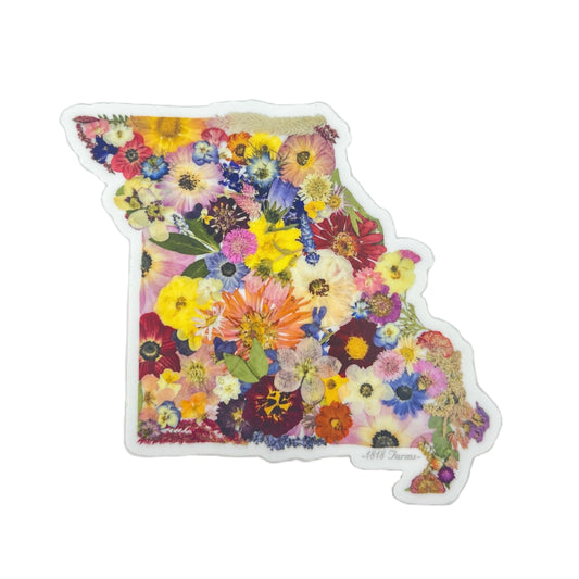 State Themed Vinyl Sticker  - "Where I Bloom" Collection Vinyl Sticker 1818 Farms Missouri  