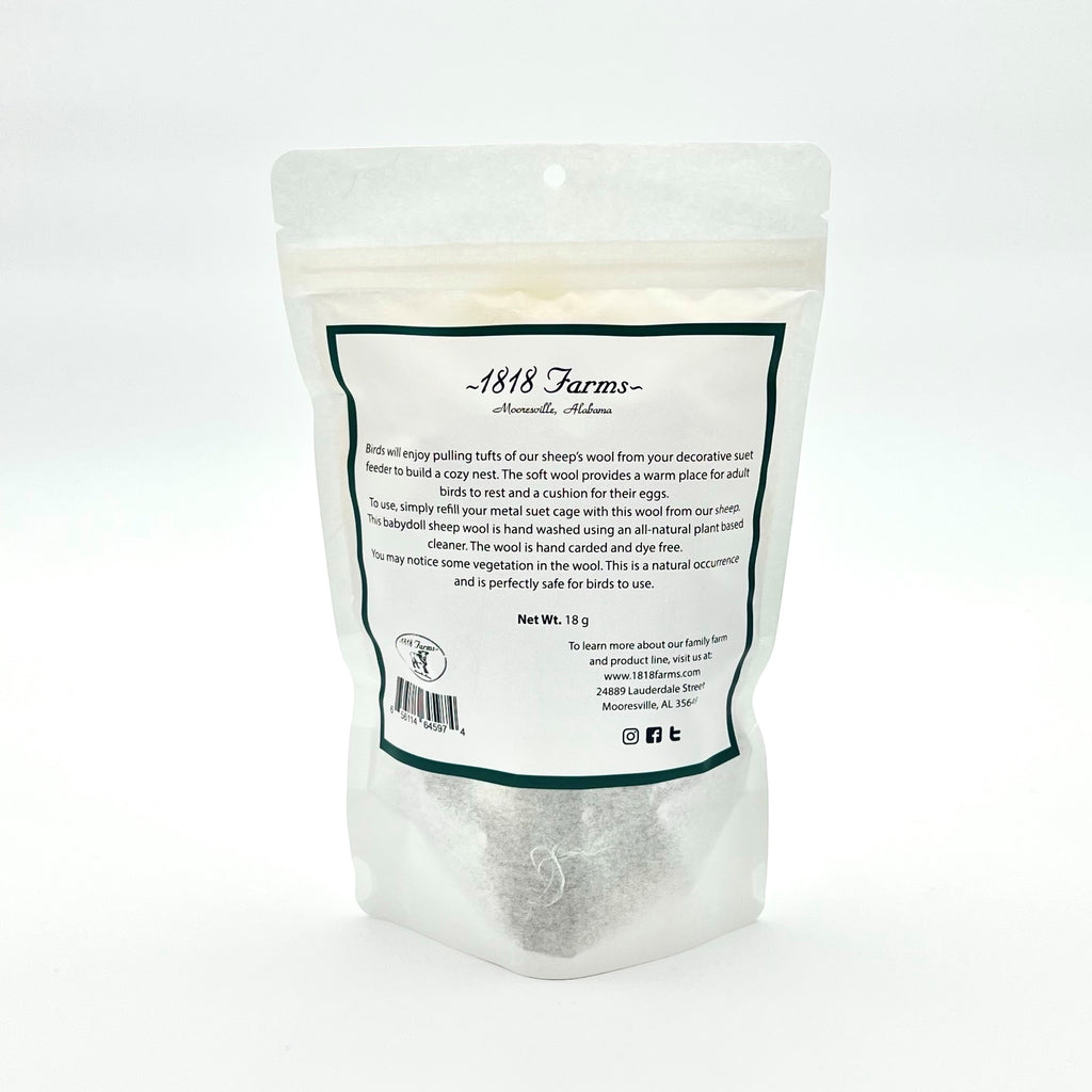 Wool Filled Suet Feeder Refill 1818 Farms