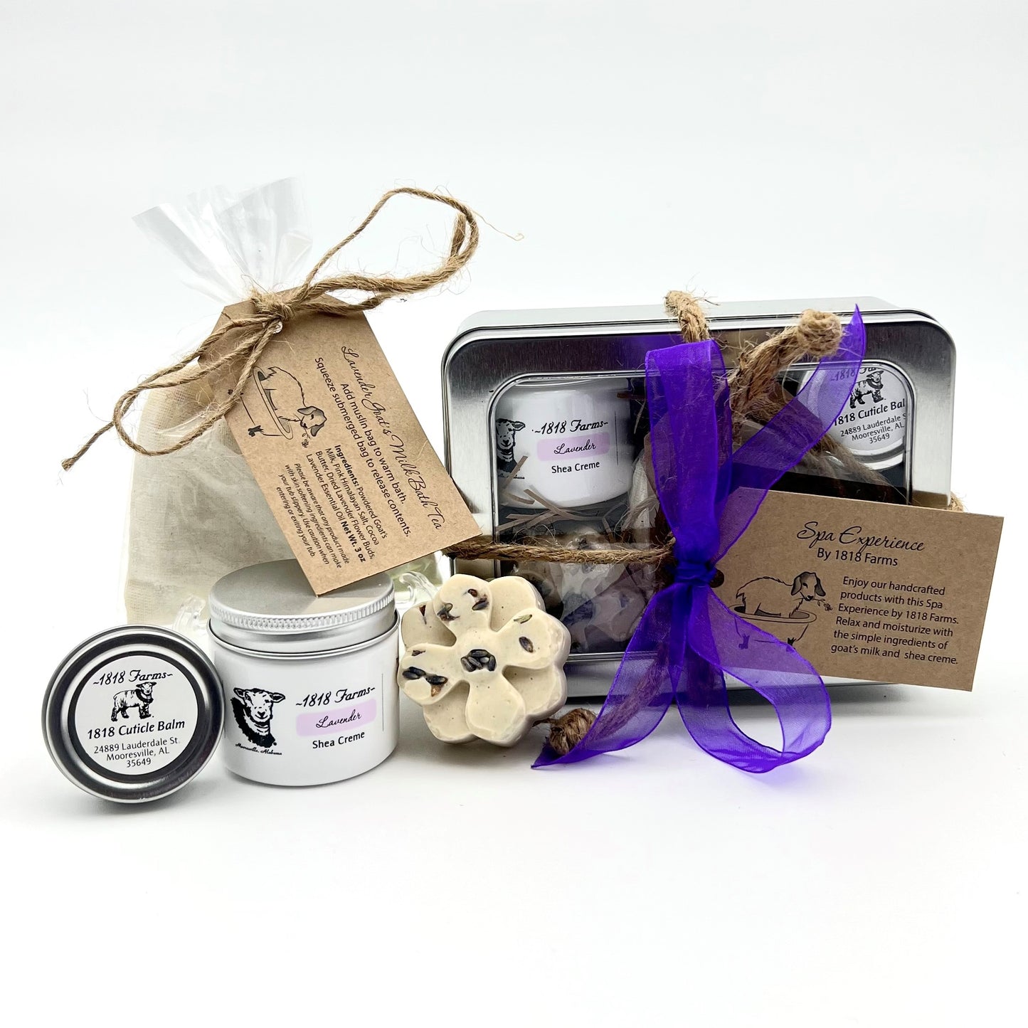 Spa Experience by 1818 Farms - Skin Softening Gift Basket 1818 Farms Lavender  