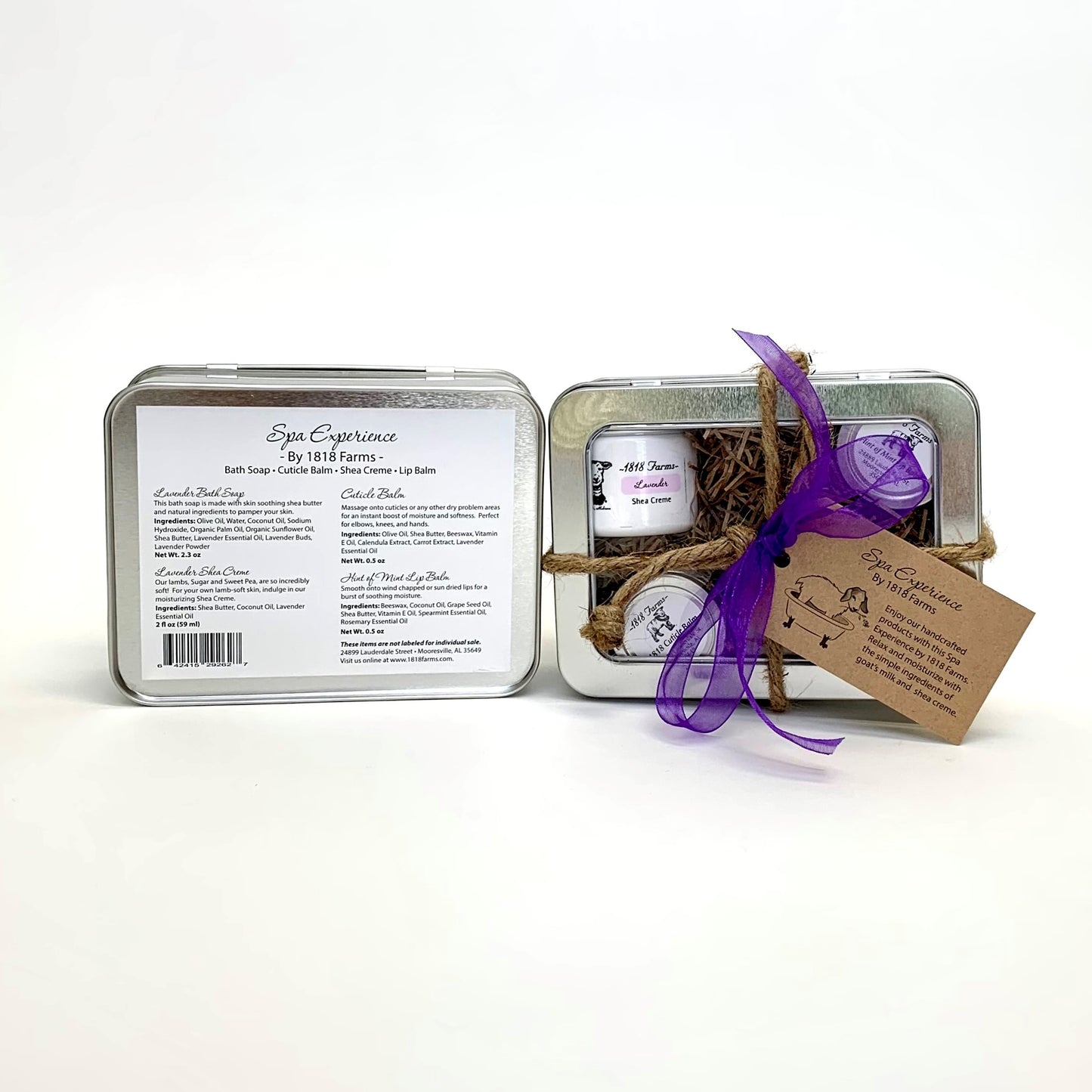 Spa Experience by 1818 Farms - Lavender Gift Basket 1818 Farms