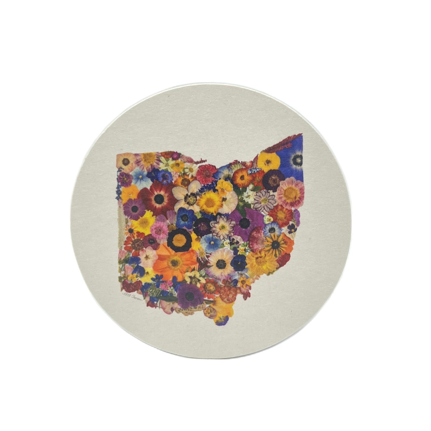 State Themed Drink Coasters (Set of 6)  - "Where I Bloom" Collection Coaster 1818 Farms Ohio  