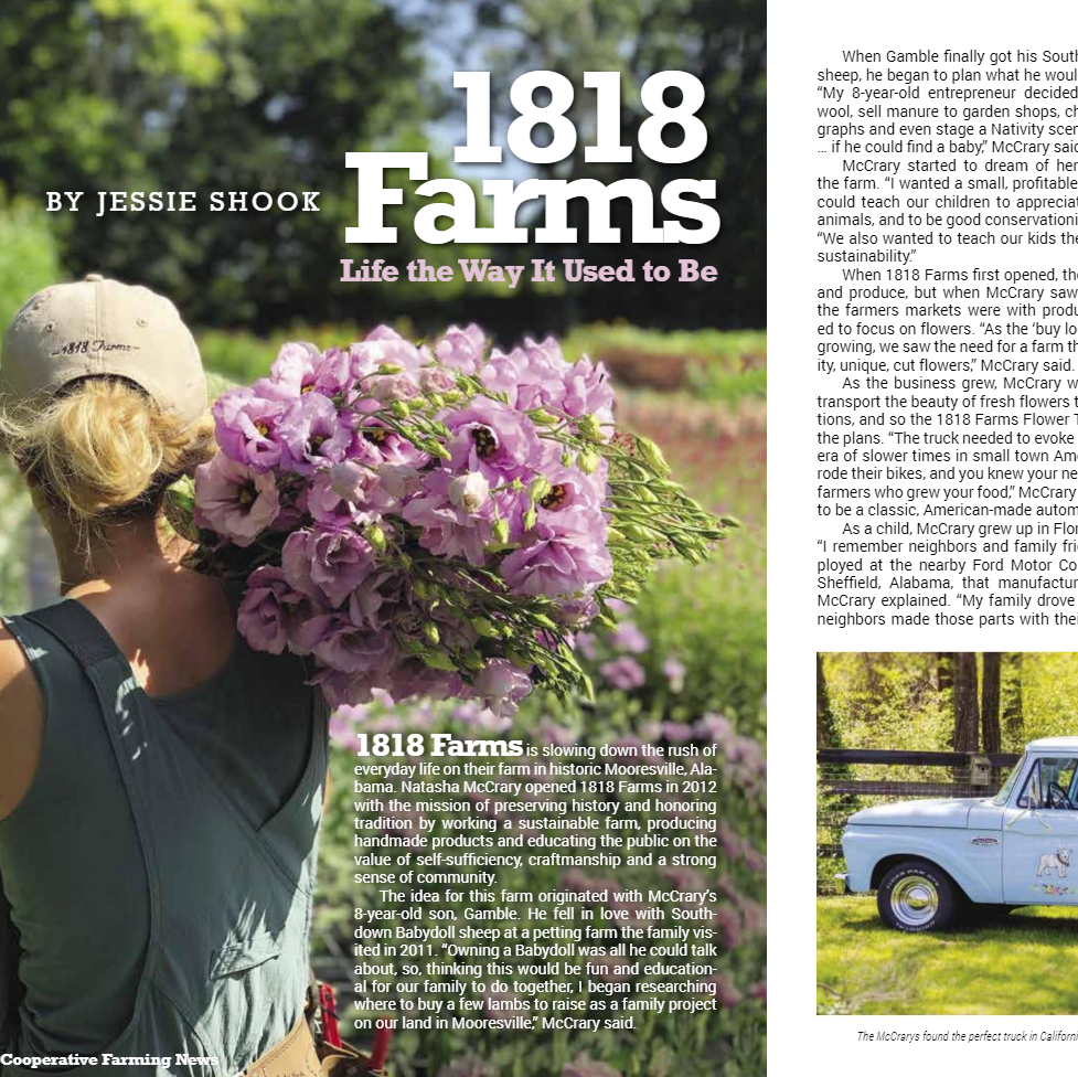 1818 Farms Featured in Alabama Farmers Cooperative Magazine