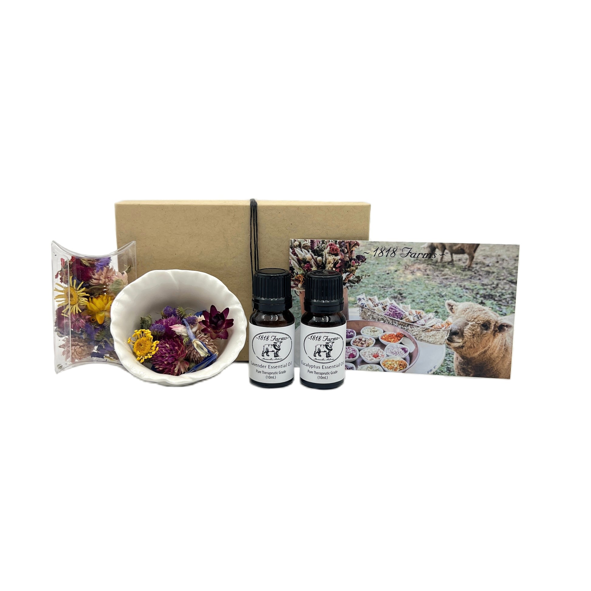 Dried Flower Confetti and Essential Oil Gift Set Gift Basket 1818 Farms   