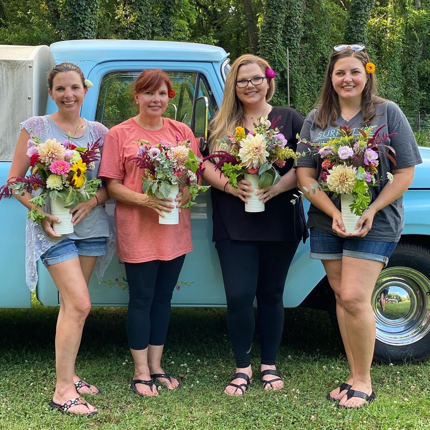 Bloom Stroll and Bouquet Workshop Classes & Events 1818 Farms