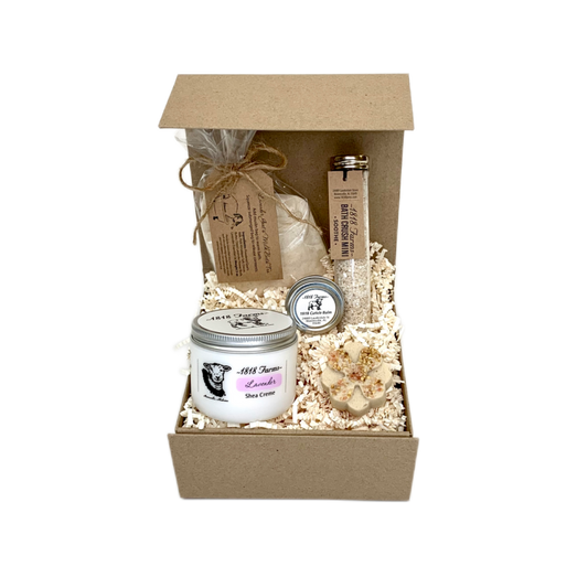 Bath Lover's Gift Box Gift Basket 1818 Farms   