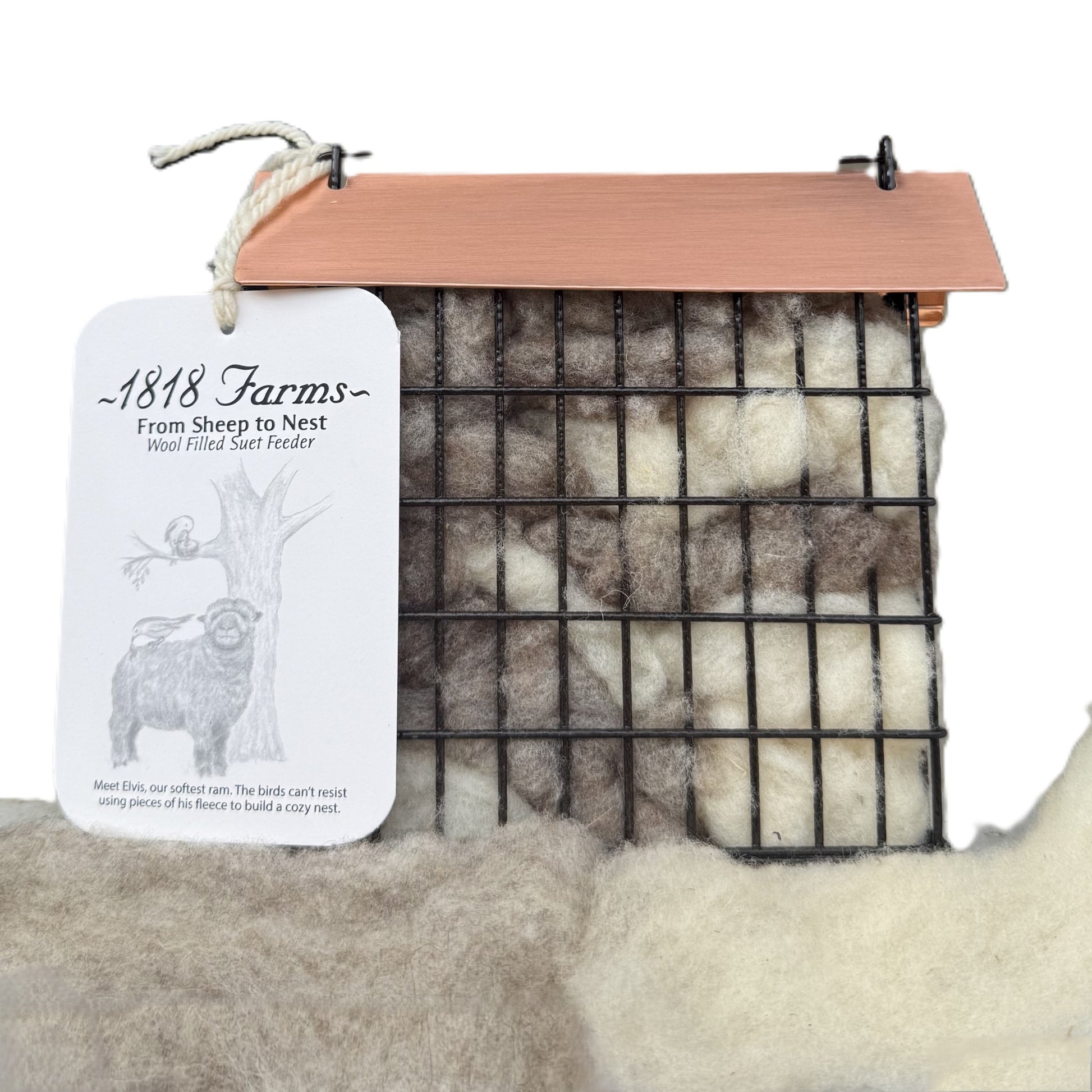 Wool Filled Suet Feeder 1818 Farms
