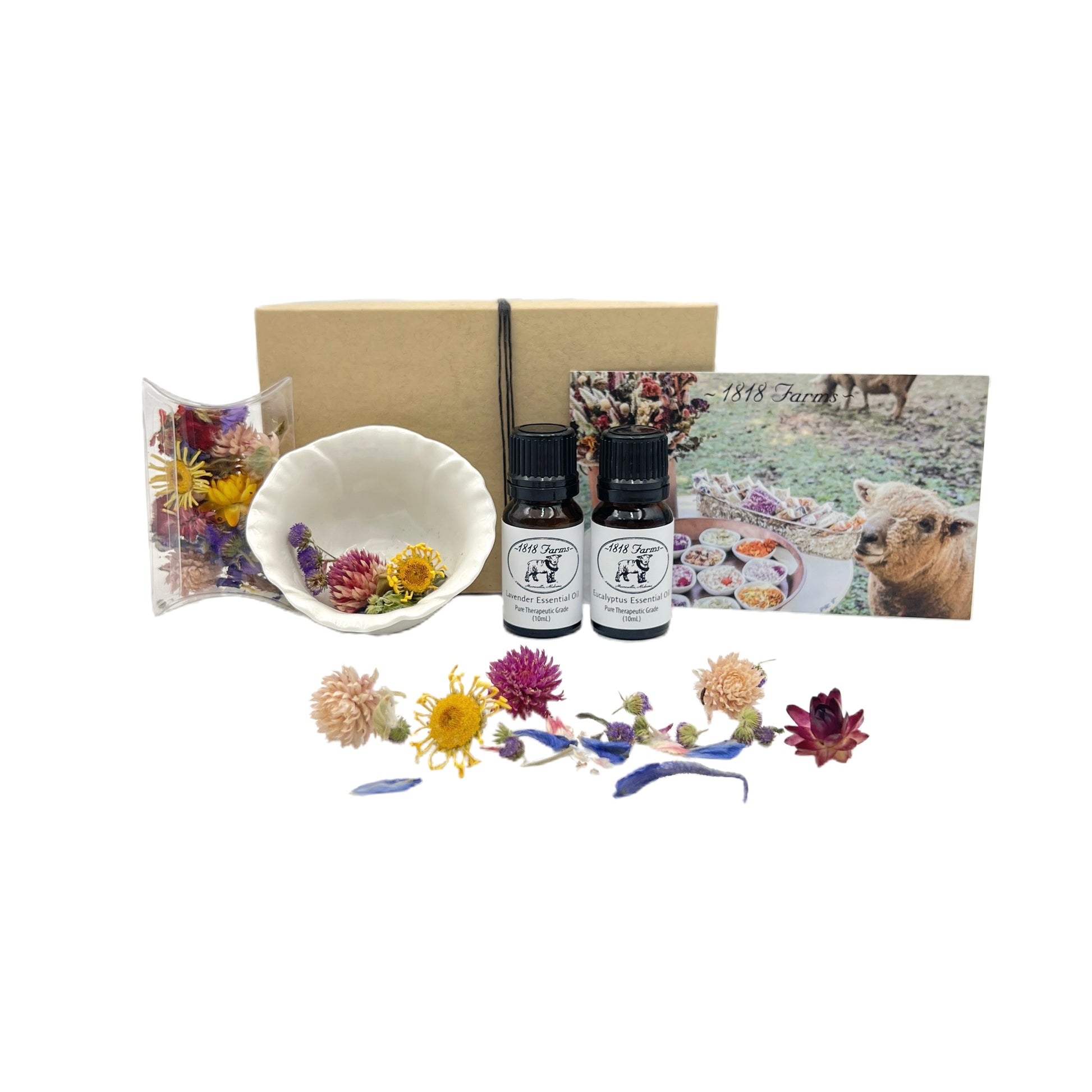 Dried Flower Confetti and Essential Oil Gift Set Gift Basket 1818 Farms   