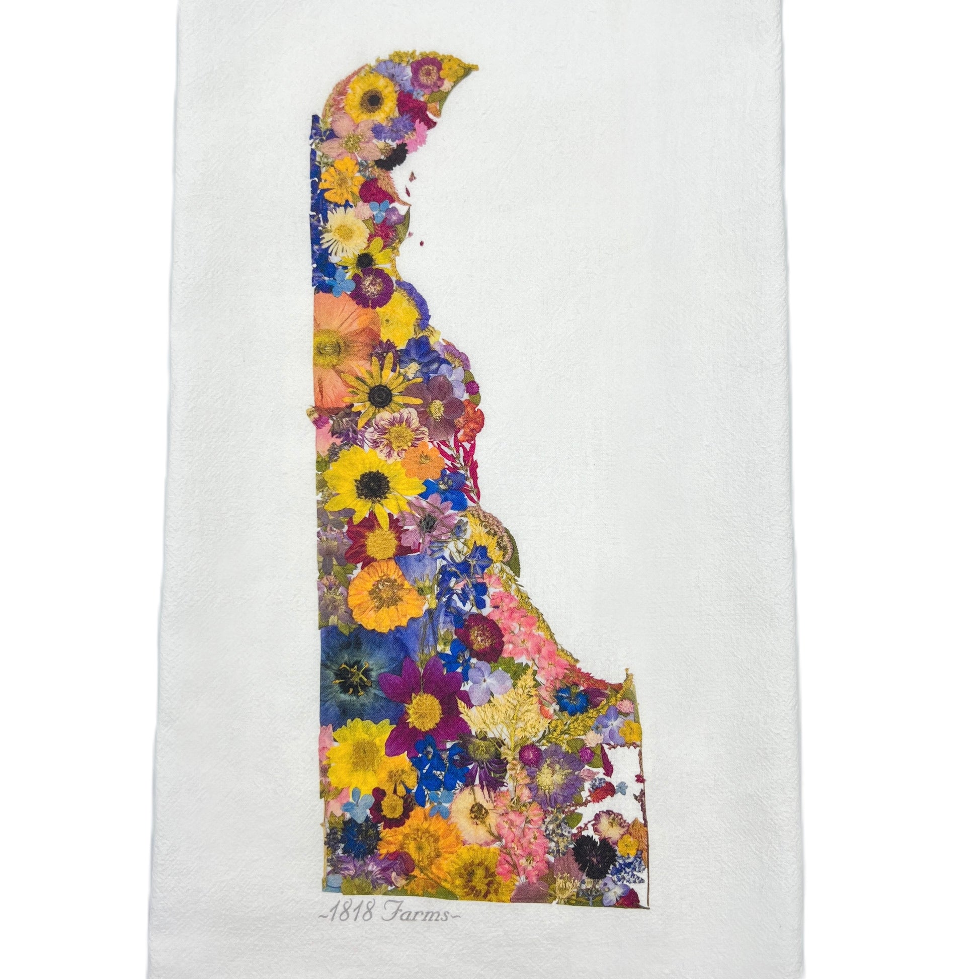 Delaware Themed Flour Sack Towel  - "Where I Bloom" Collection Towel 1818 Farms   