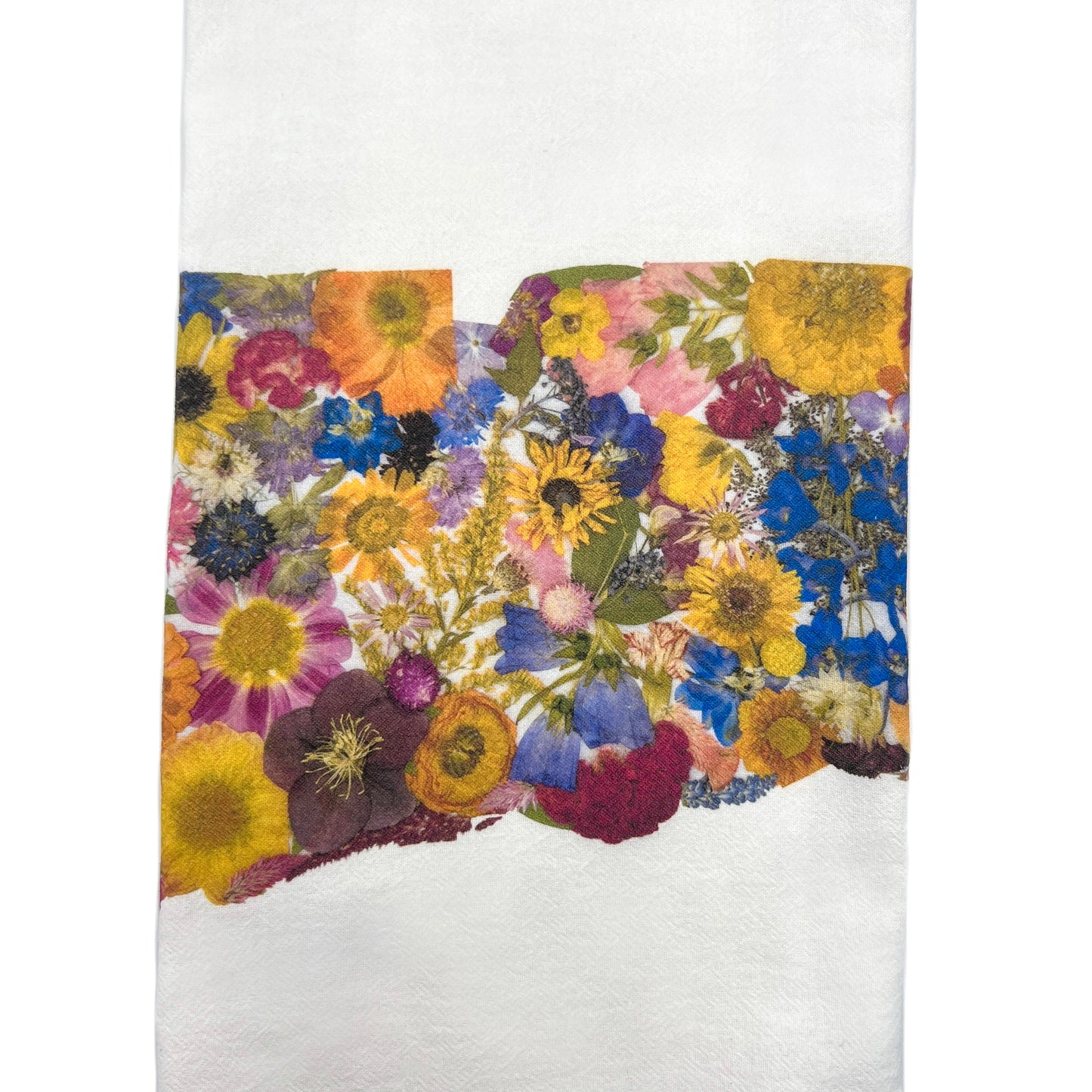 Connecticut Themed Flour Sack Towel  - "Where I Bloom" Collection Towel 1818 Farms   