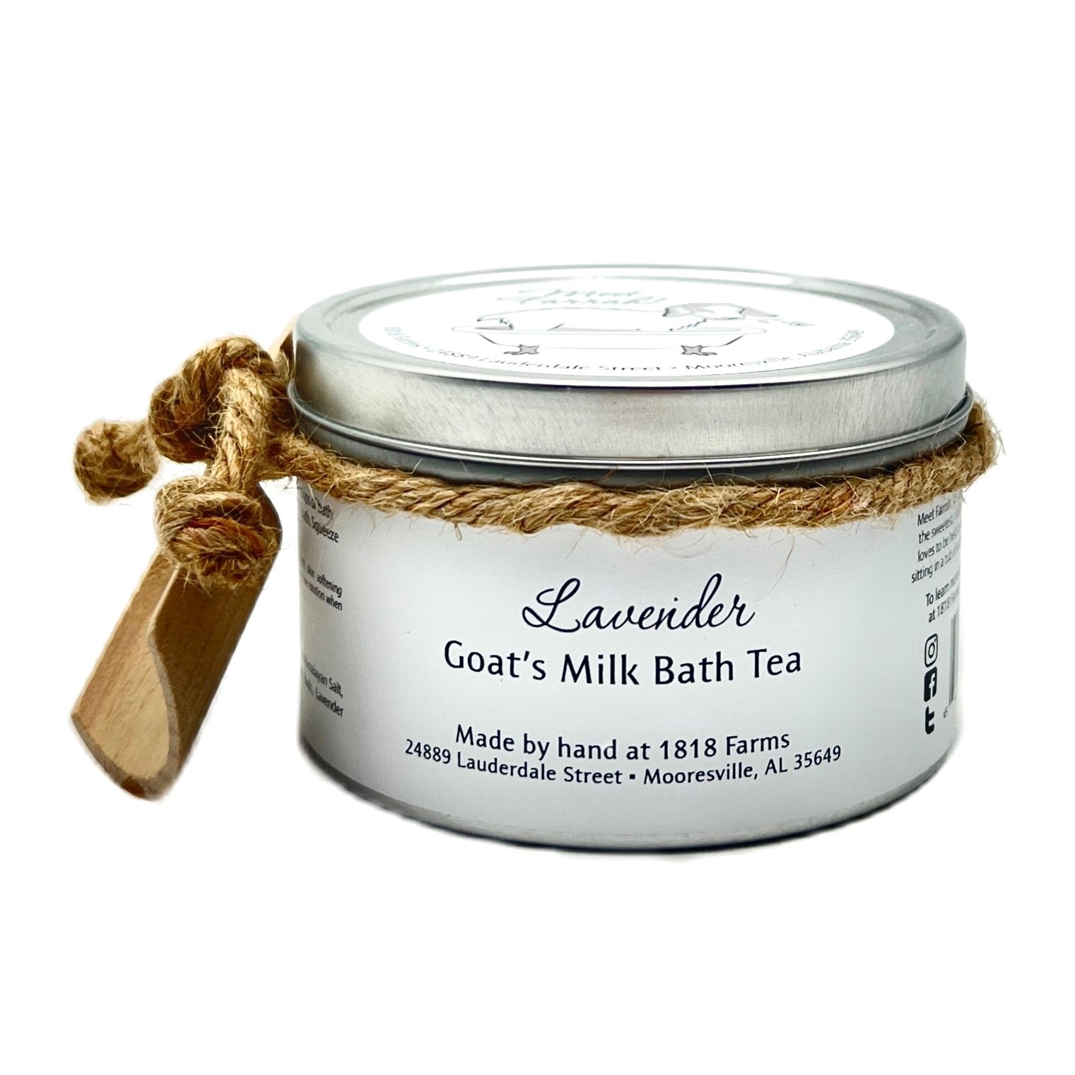 Lavender Goat's Milk Bath Tea Tin Bath Teas & Truffles 1818 Farms   