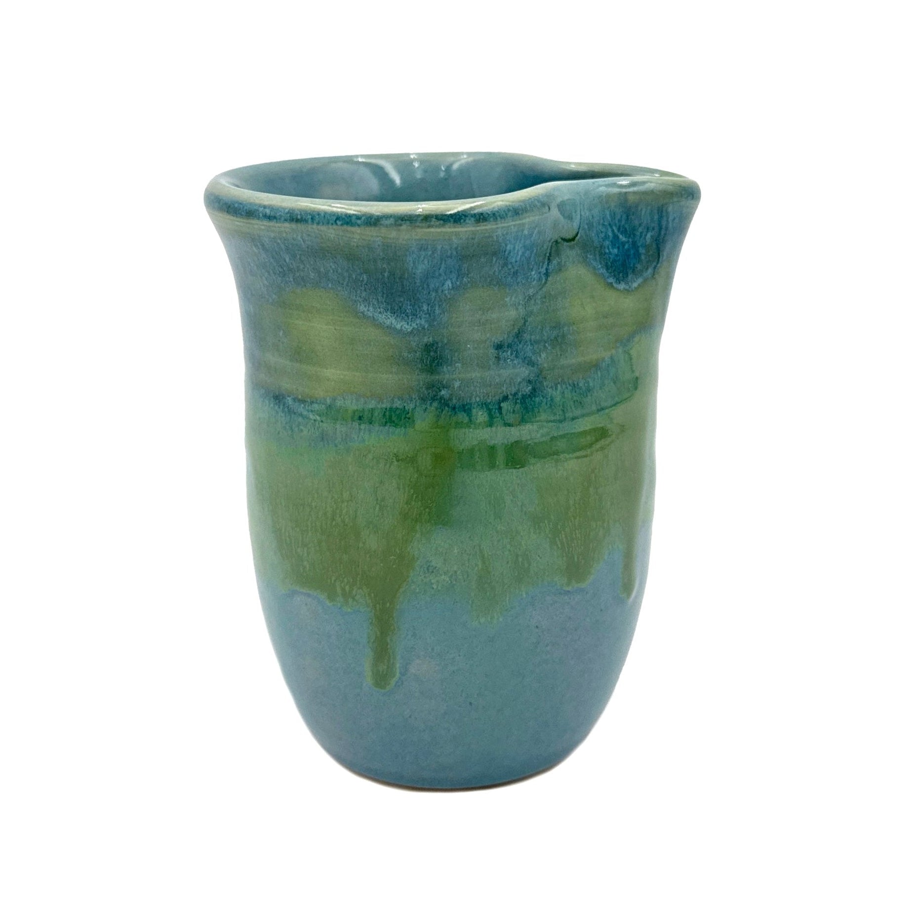 Egg Scrambler Pottery 1818 Farms Blue/Green/Light Brown