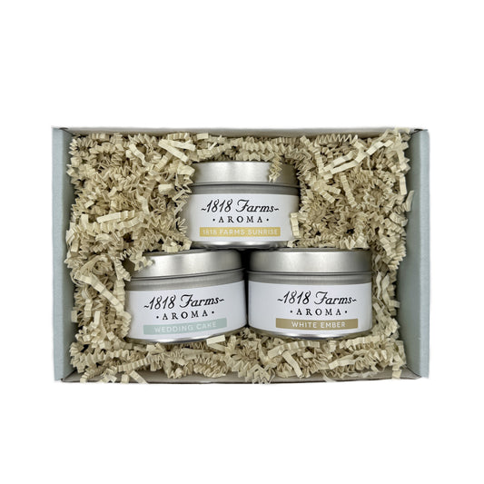 1818 Farms Candle Sampler (Three 4.2oz Traveler Tins) 1818 Farms