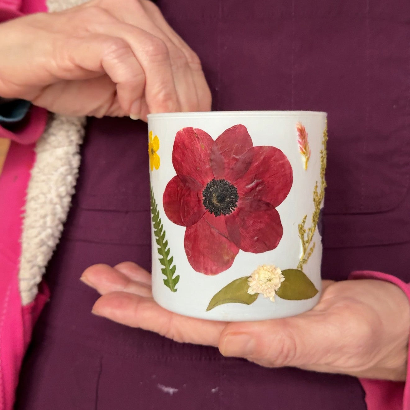 Pressed Flower Candle Holder Workshop Classes & Events 1818 Farms Saturday October 17 @ 9am