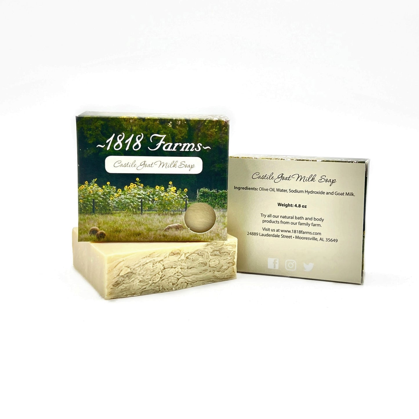 Hand Crafted Soap Soap 1818 Farms Castile Goat Milk  