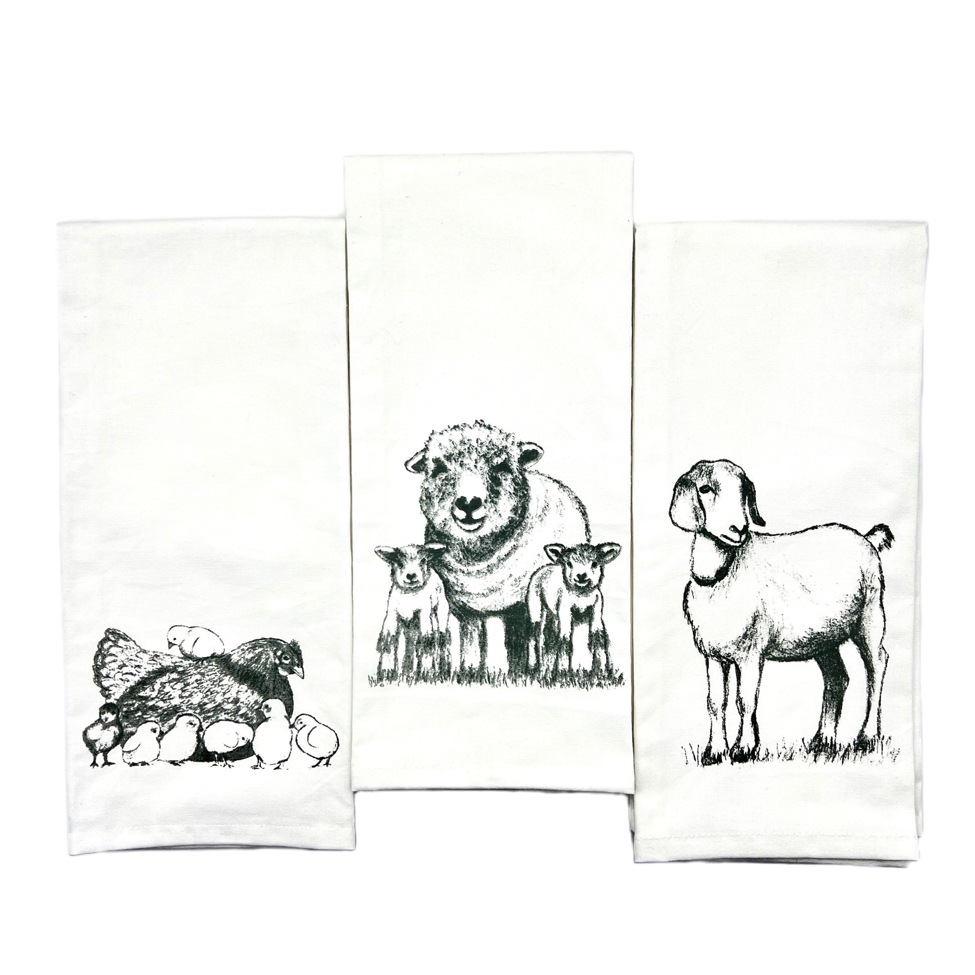 Black Sheep Swedish Dishcloth and Towel Bundle