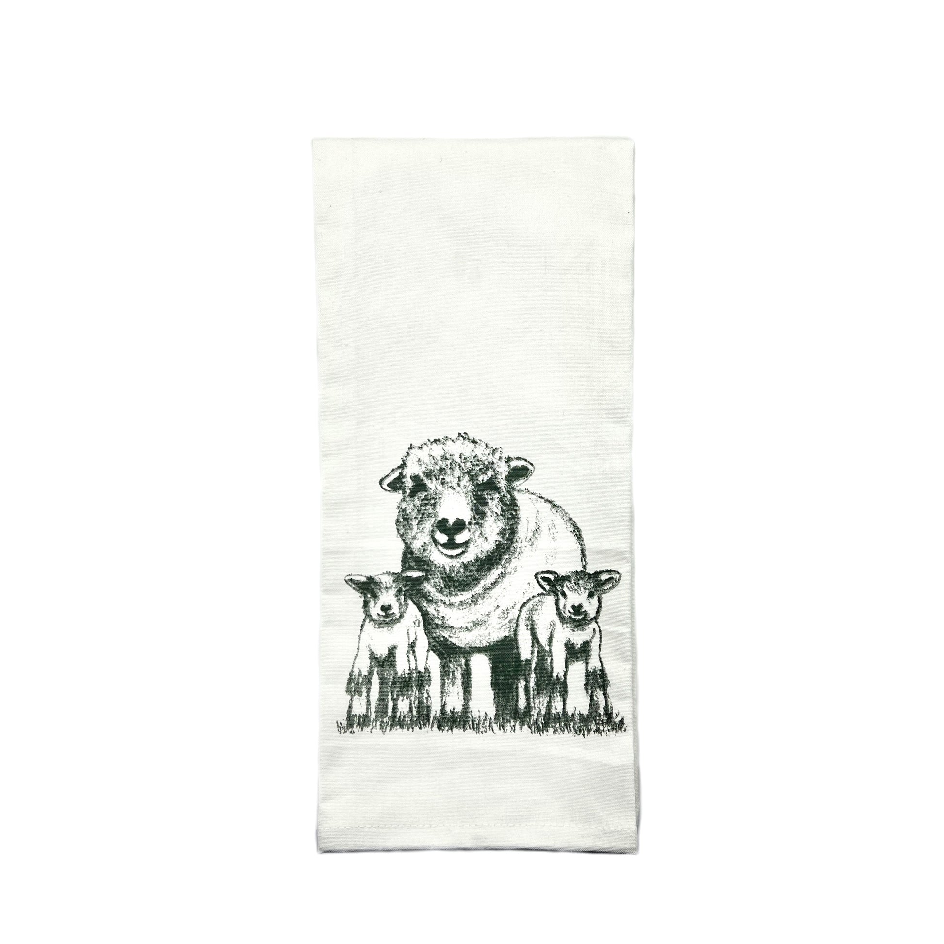 Farmer & Barnyard Animals Kitchen Towels Made in USA 