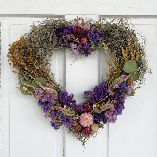 Dried Flower Heart Wreath Workshop at 1818 Farms Classes & Events 1818 Farms