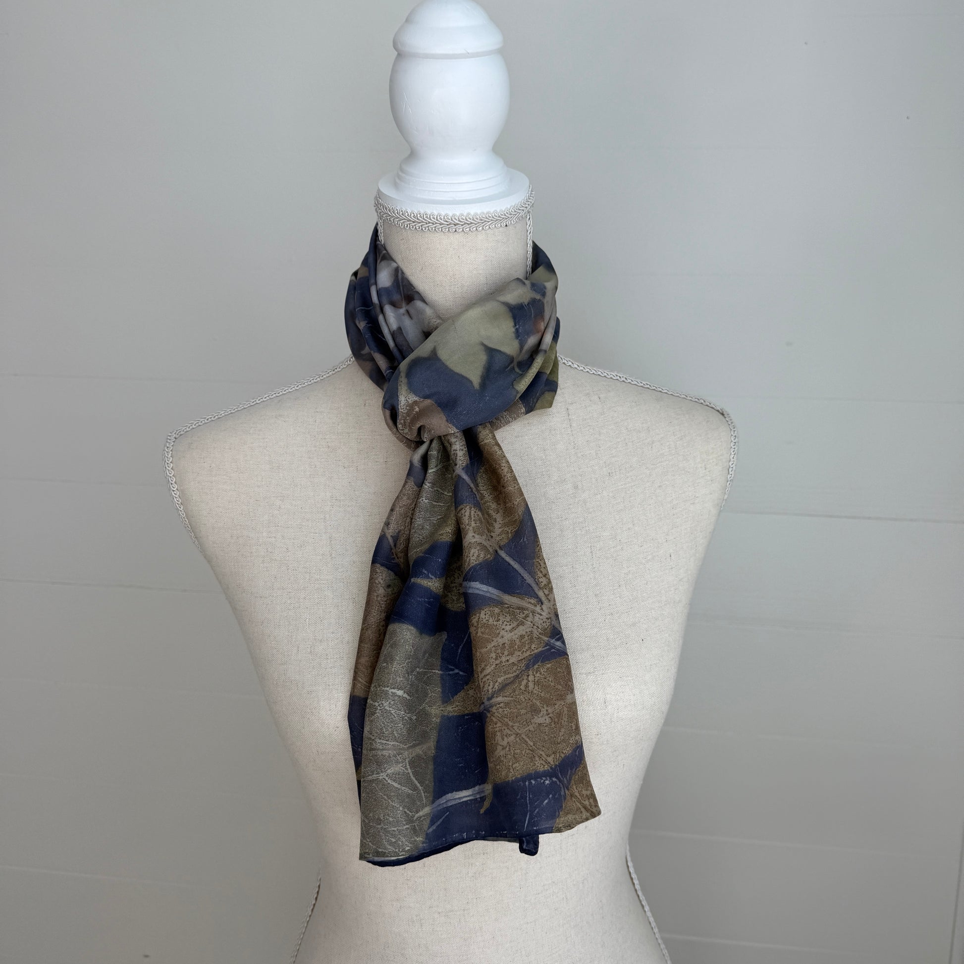 Silk Scarf | "Trudy" Dark Logwood Scarf 1818 Farms