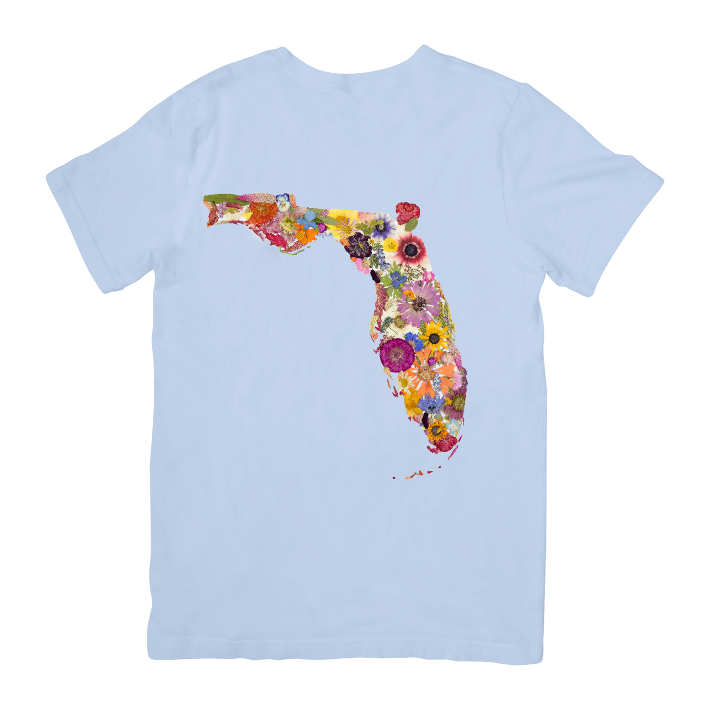 Florida Themed Comfort Colors Tshirt - "Where I Bloom" Collection T-Shirts 1818 Farms Small Chambray Blue 