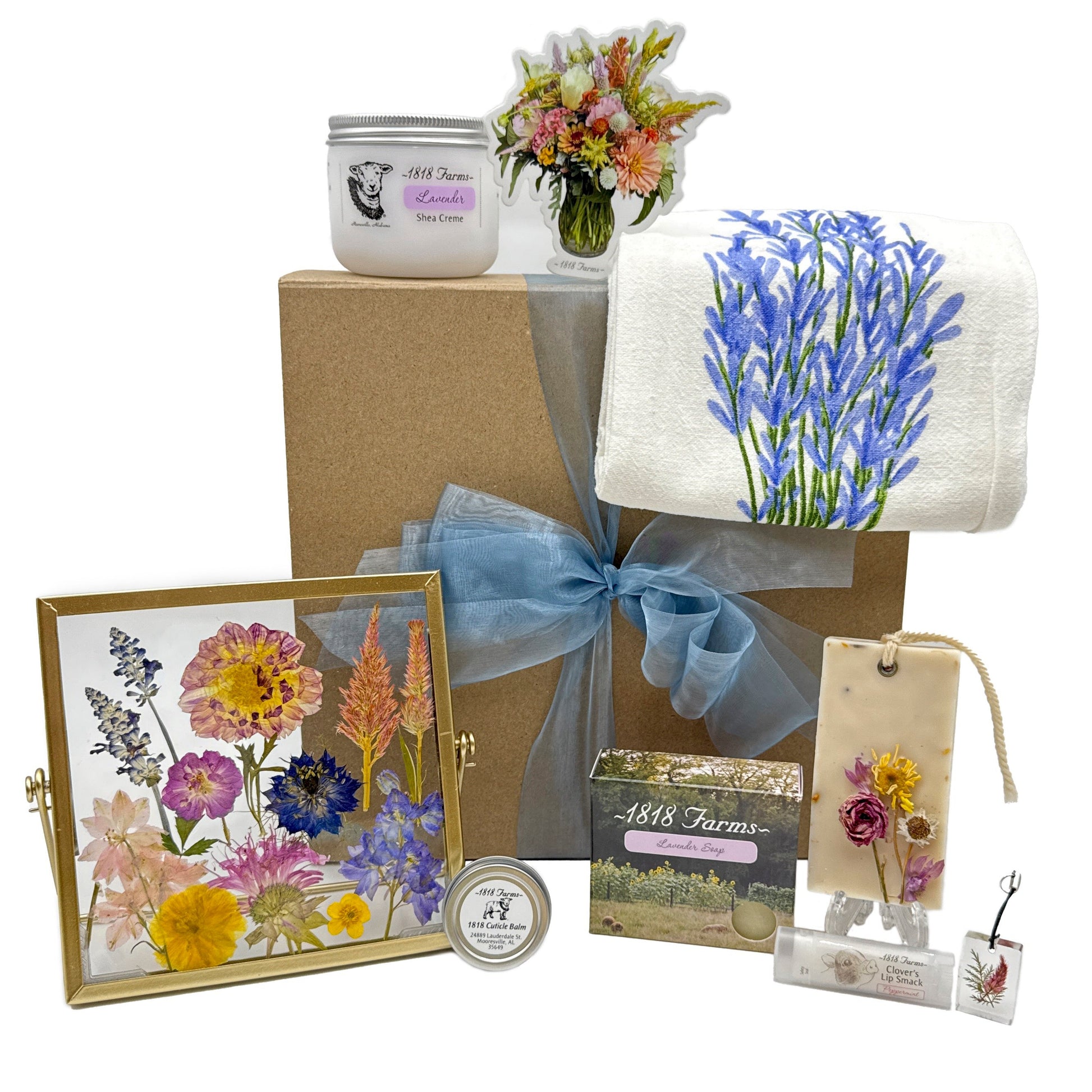 Flower Lover's Gift Box Gift Basket 1818 Farms