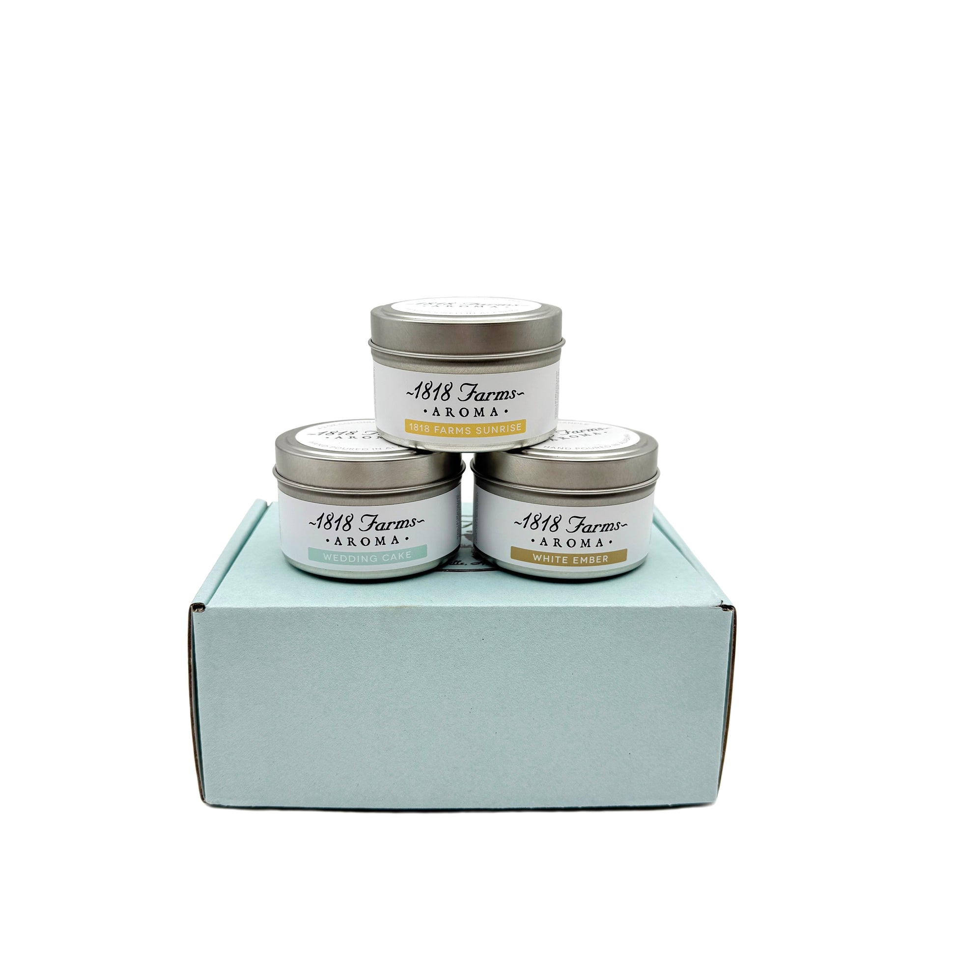 1818 Farms Candle Sampler (Three 4.2oz Traveler Tins) 1818 Farms
