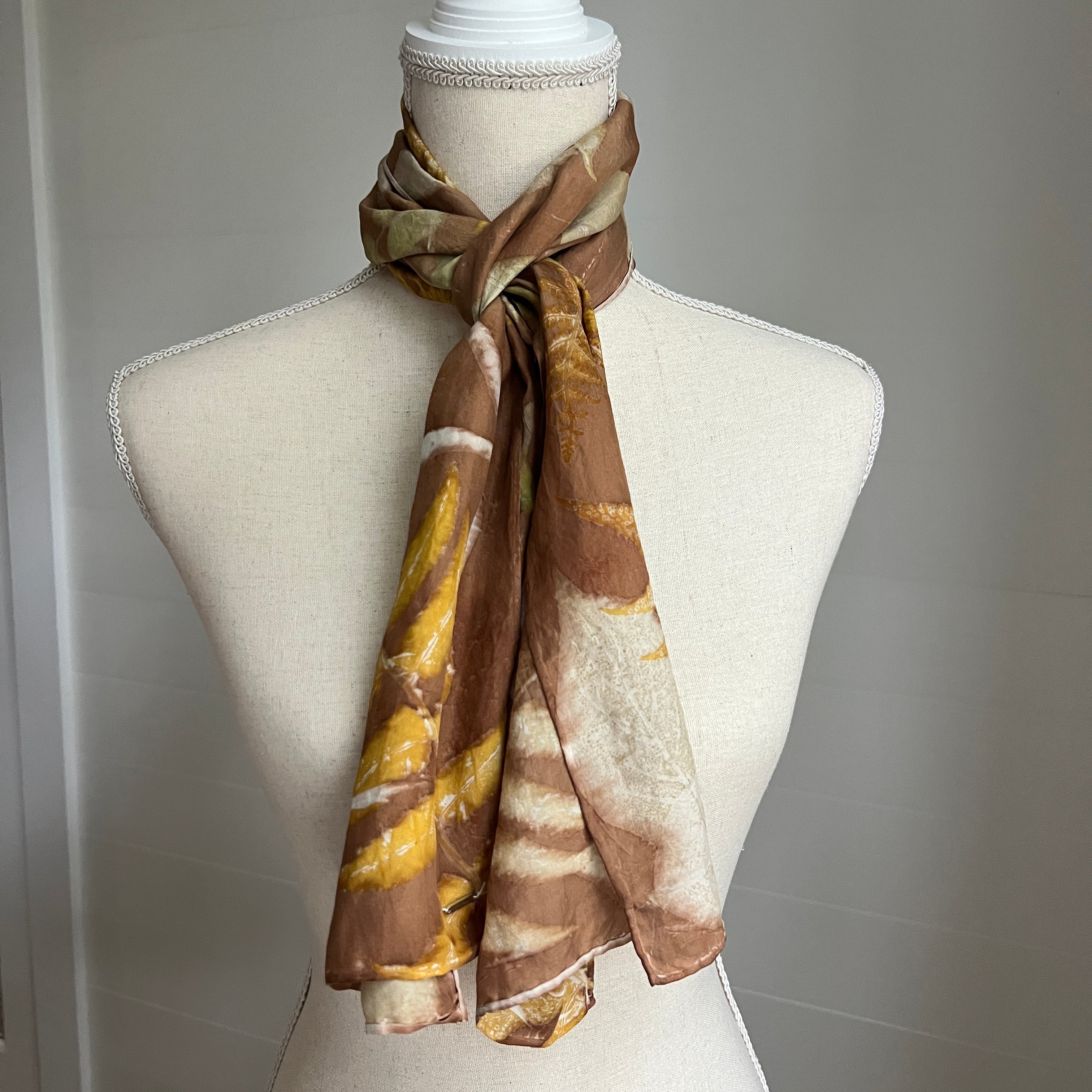 Brown 2024 silk scarf