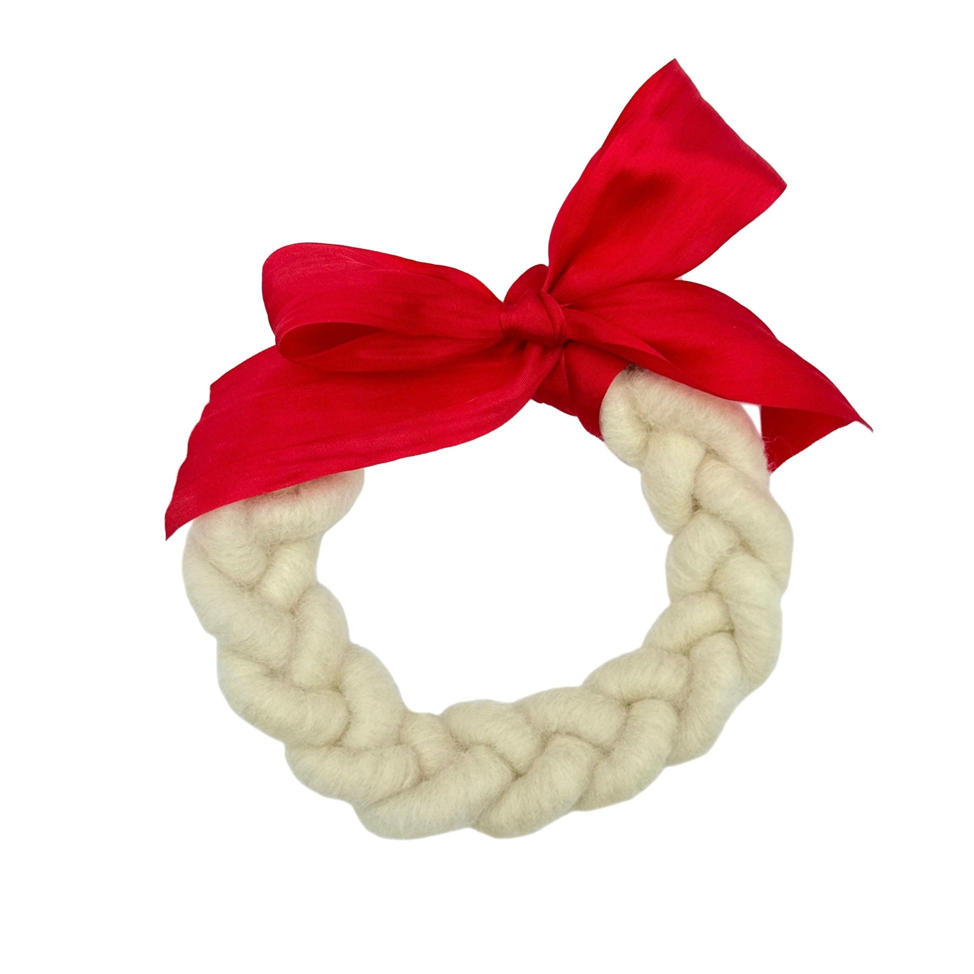 Babydoll Sheep Wool Wreath Ornament 1818 Farms