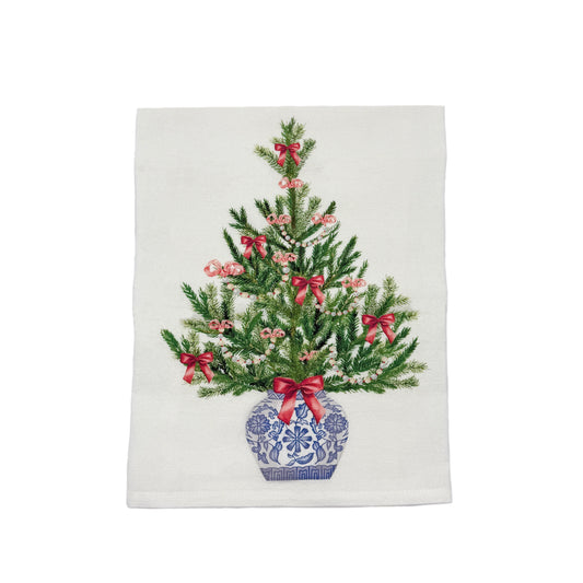 Chinoiserie Christmas Tree Tea Towel Towel 1818 Farms