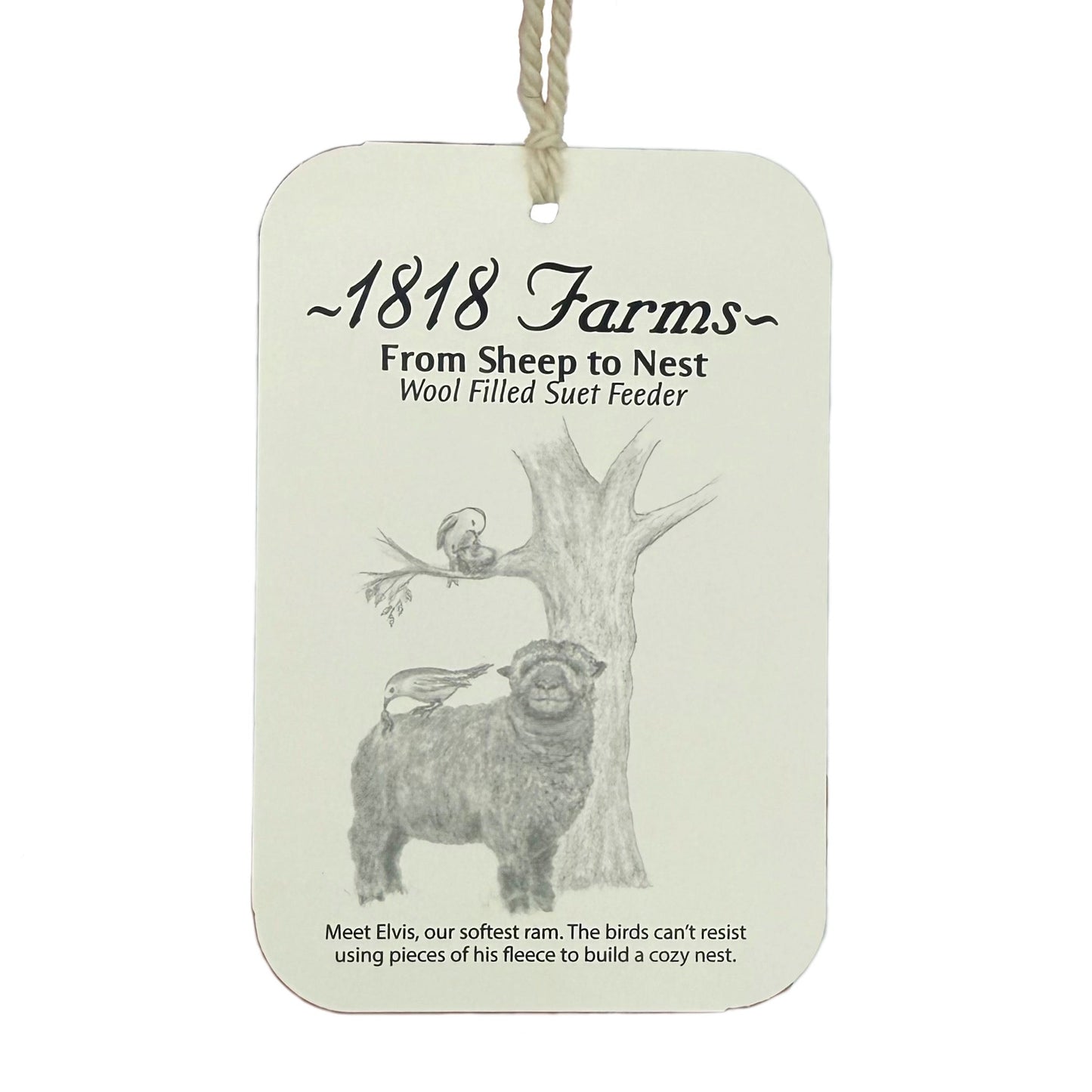 Wool Filled Suet Feeder 1818 Farms