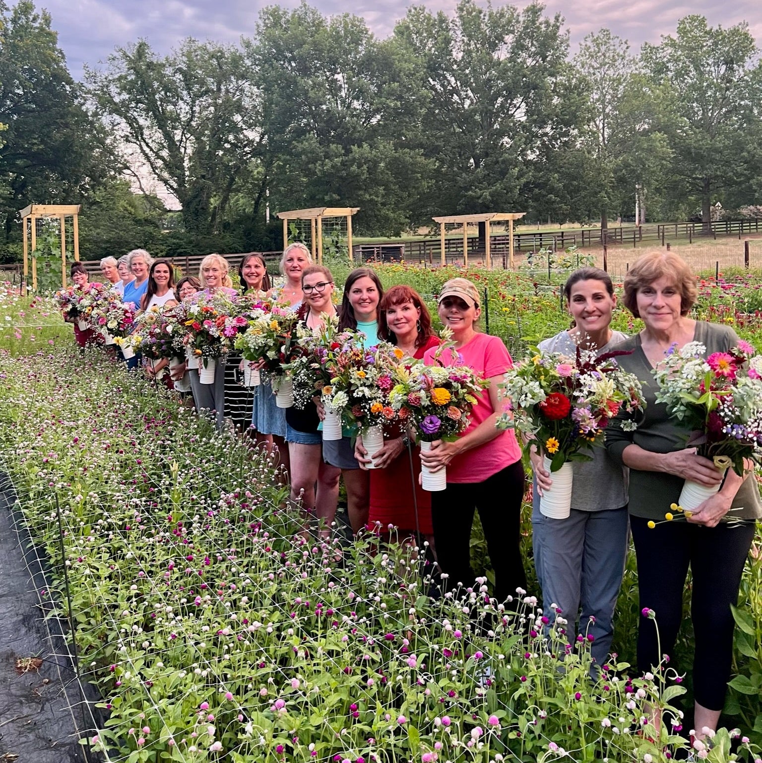 Bloom Stroll and Bouquet Workshop Classes & Events 1818 Farms