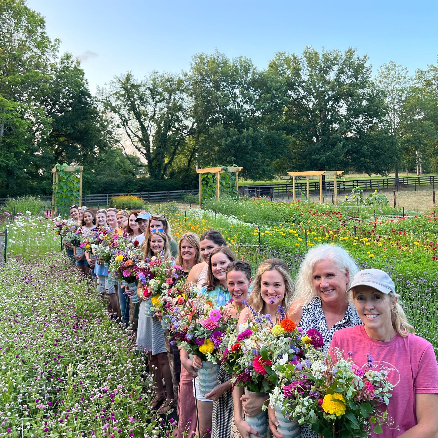 Bloom Stroll and Bouquet Workshop Classes & Events 1818 Farms