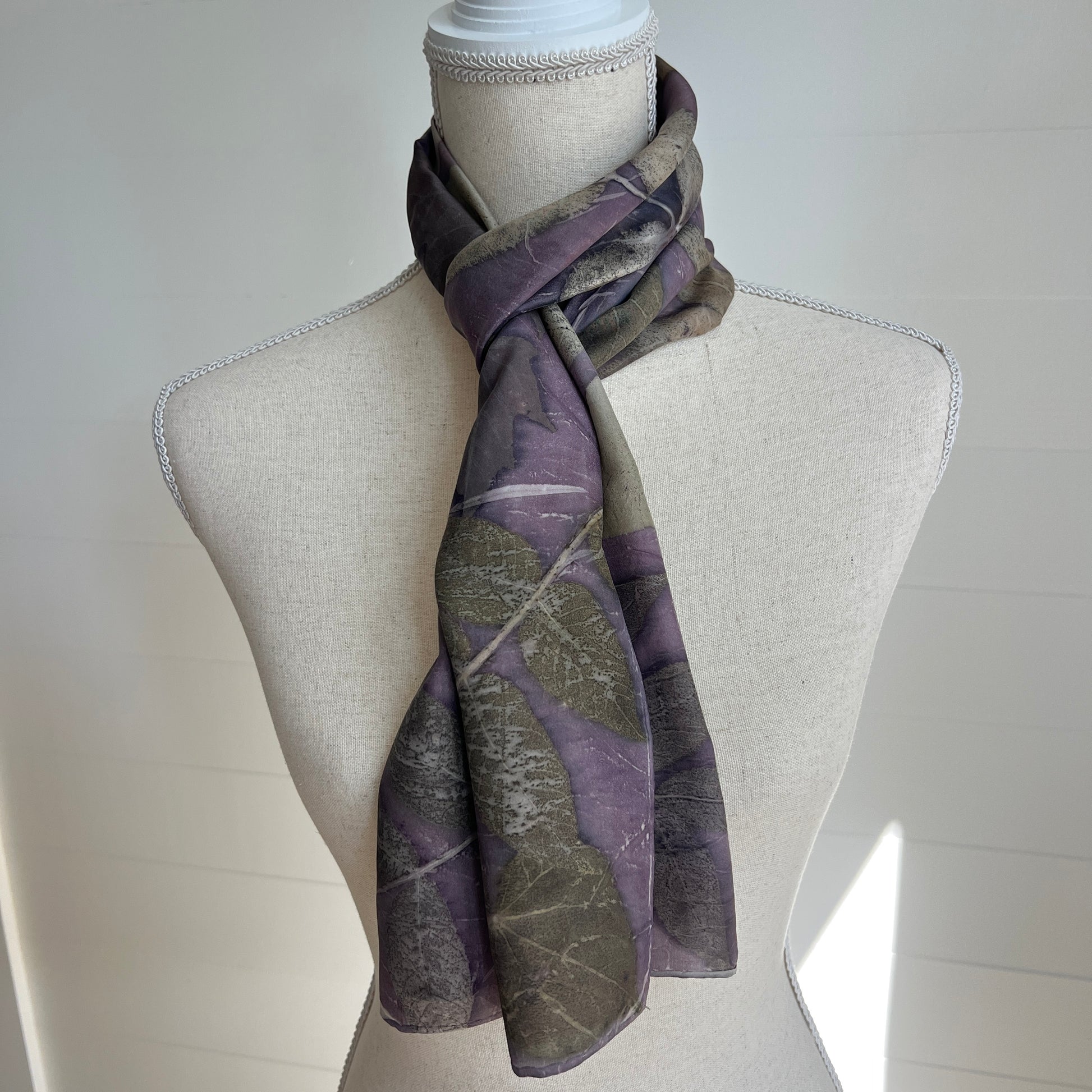 Silk Scarf | "Lauren" Cochineal - Sappanwood Scarf 1818 Farms   