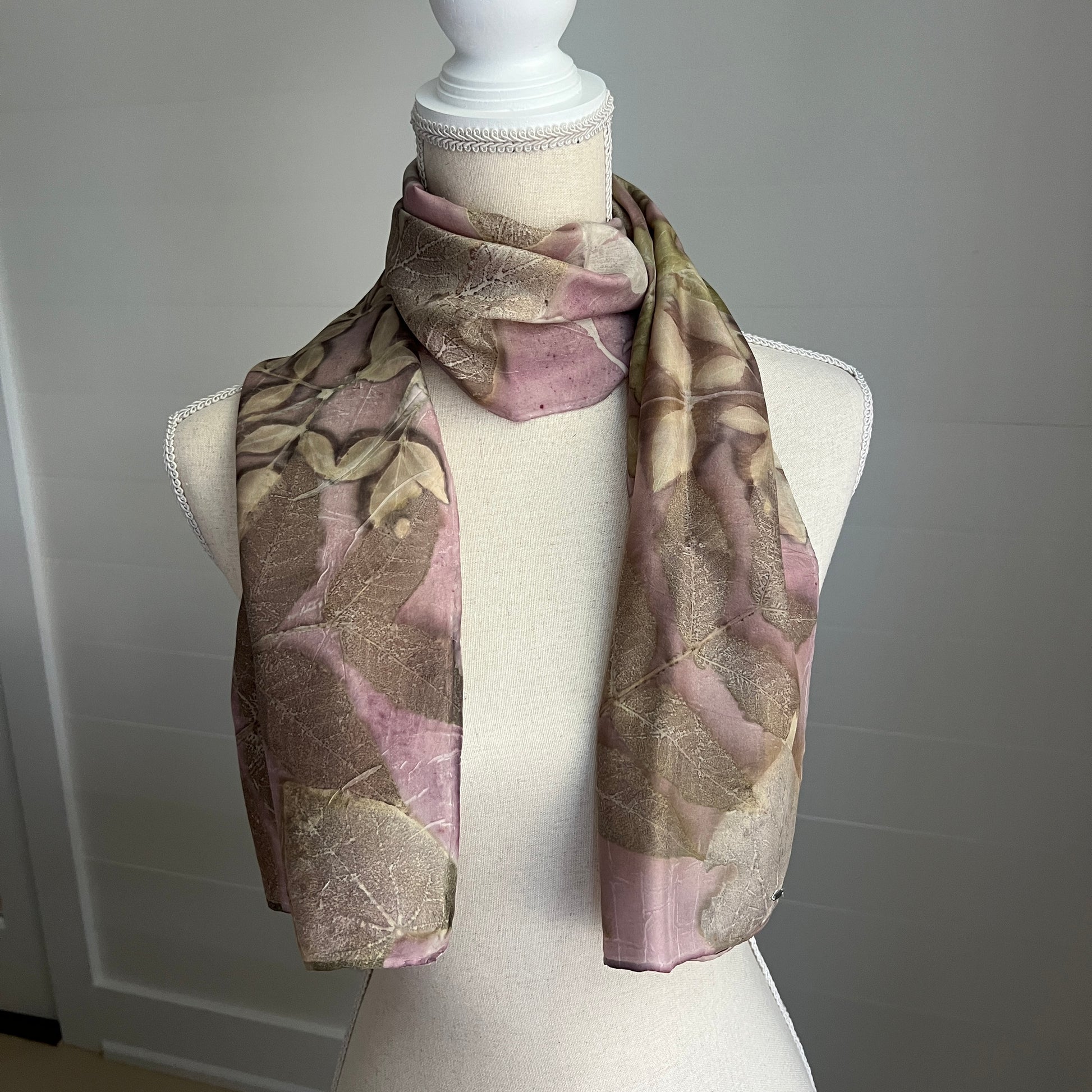 Silk Scarf | "Katie" Cochineal - Sappanwood Scarf 1818 Farms   