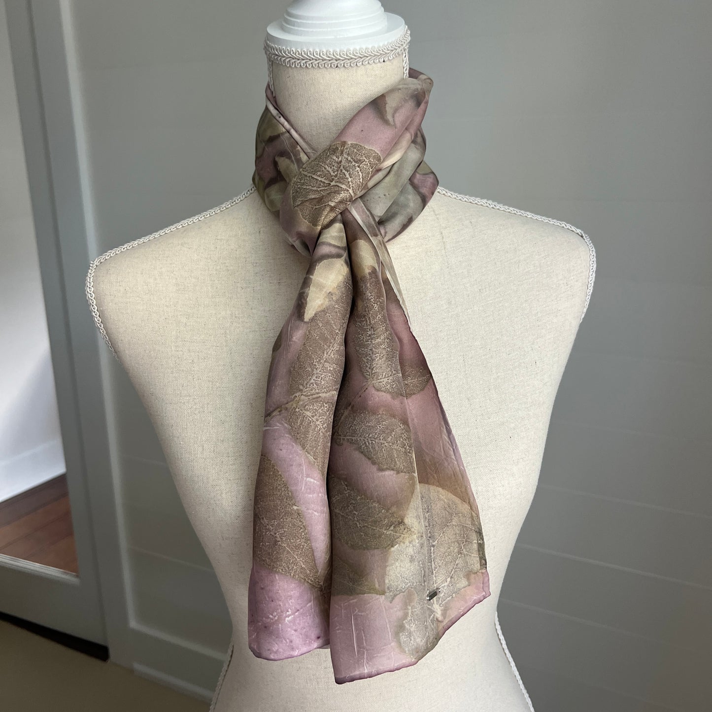 Silk Scarf | "Katie" Cochineal - Sappanwood Scarf 1818 Farms   