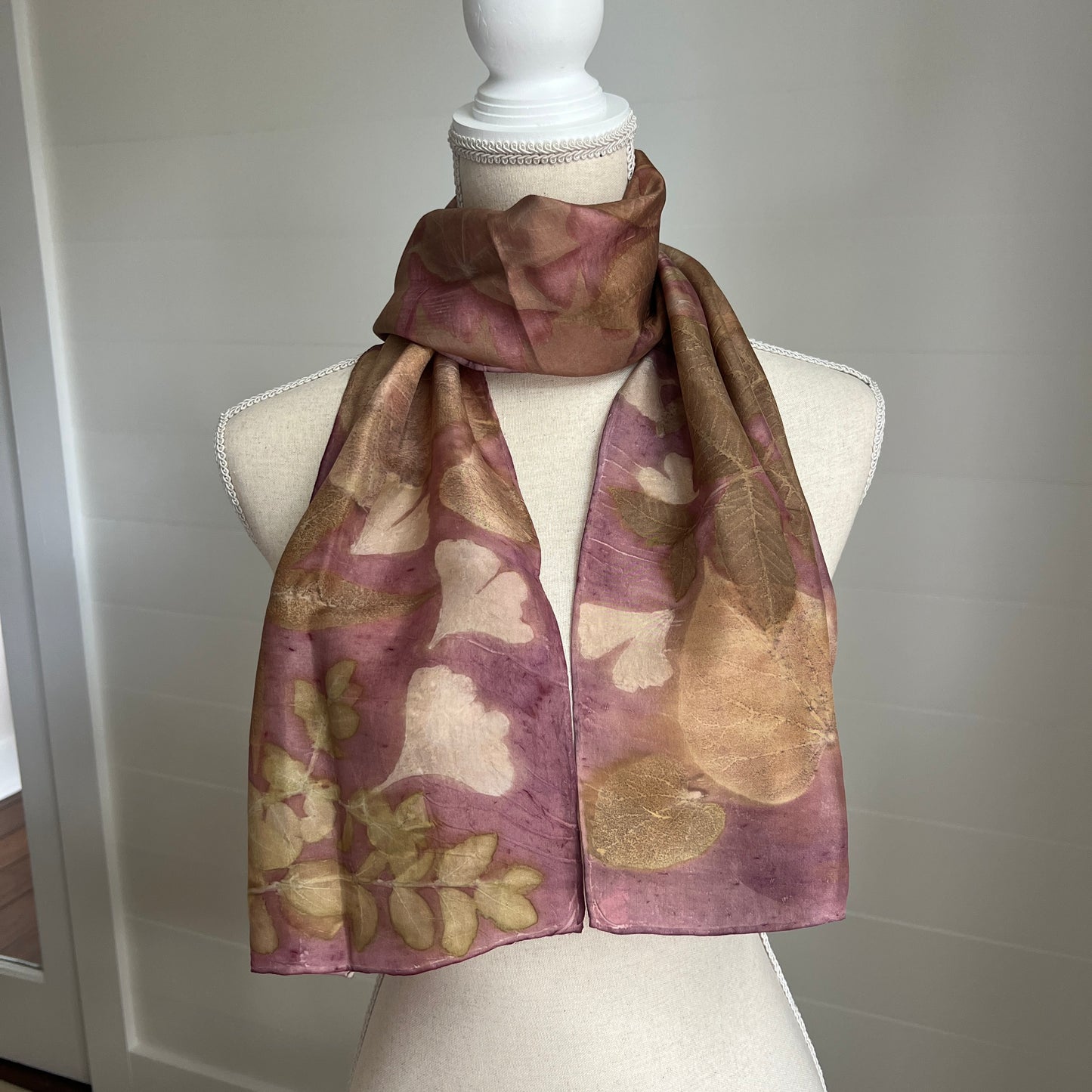 Silk Scarf | "Amanda" Cochineal - Sappanwood Scarf 1818 Farms   