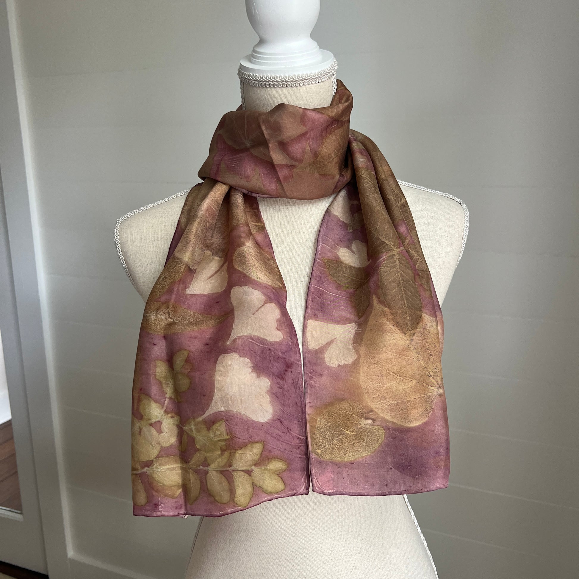 Silk Scarf | "Amanda" Cochineal - Sappanwood Scarf 1818 Farms   