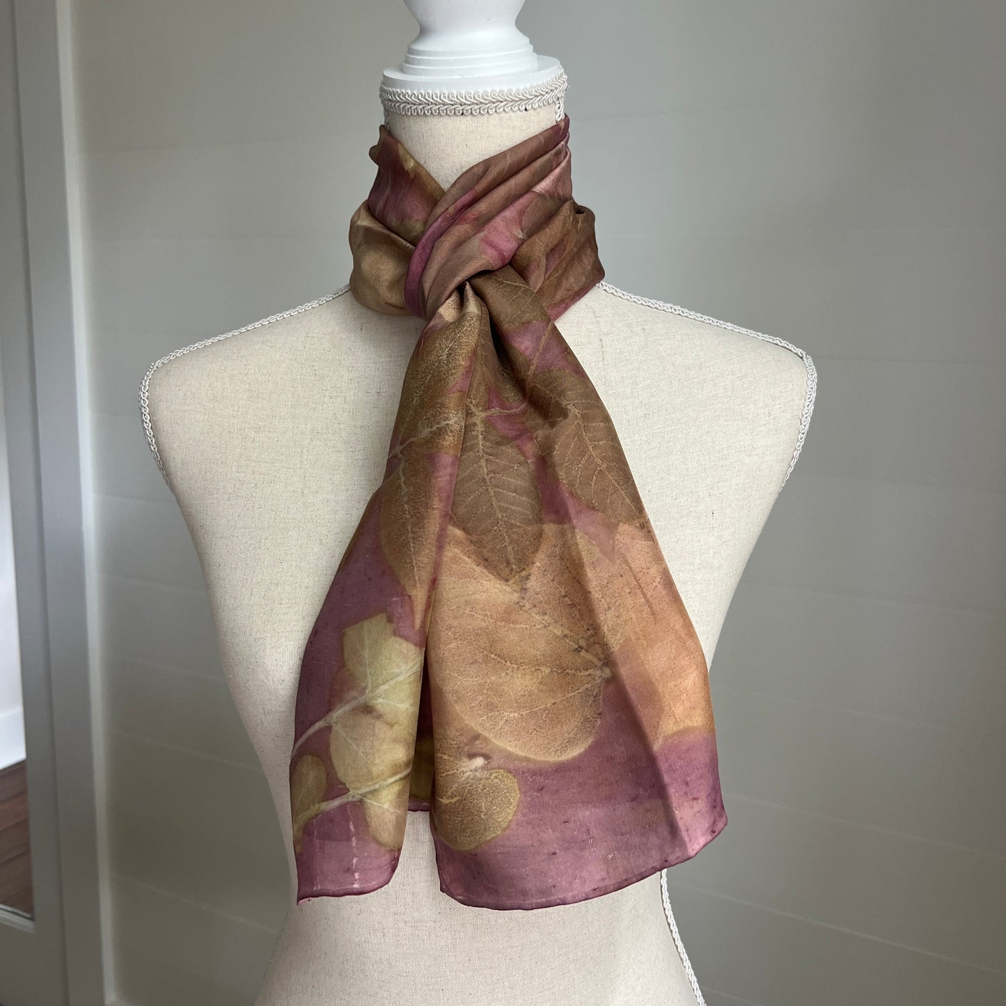 Silk Scarf | "Amanda" Cochineal - Sappanwood Scarf 1818 Farms   