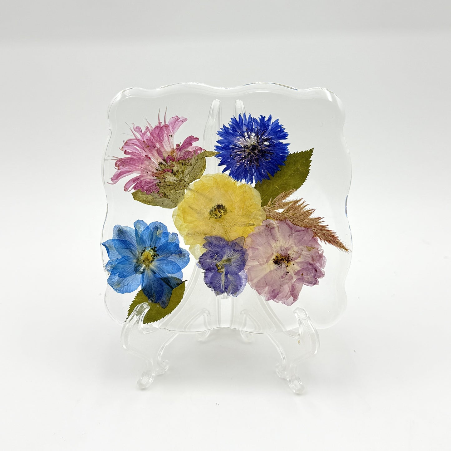 Coasters Resin Art Resin Art 1818 Farms Square with Scalloped Edge