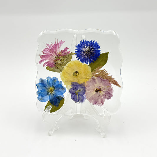 Coasters Resin Art Resin Art 1818 Farms Square with Scalloped Edge