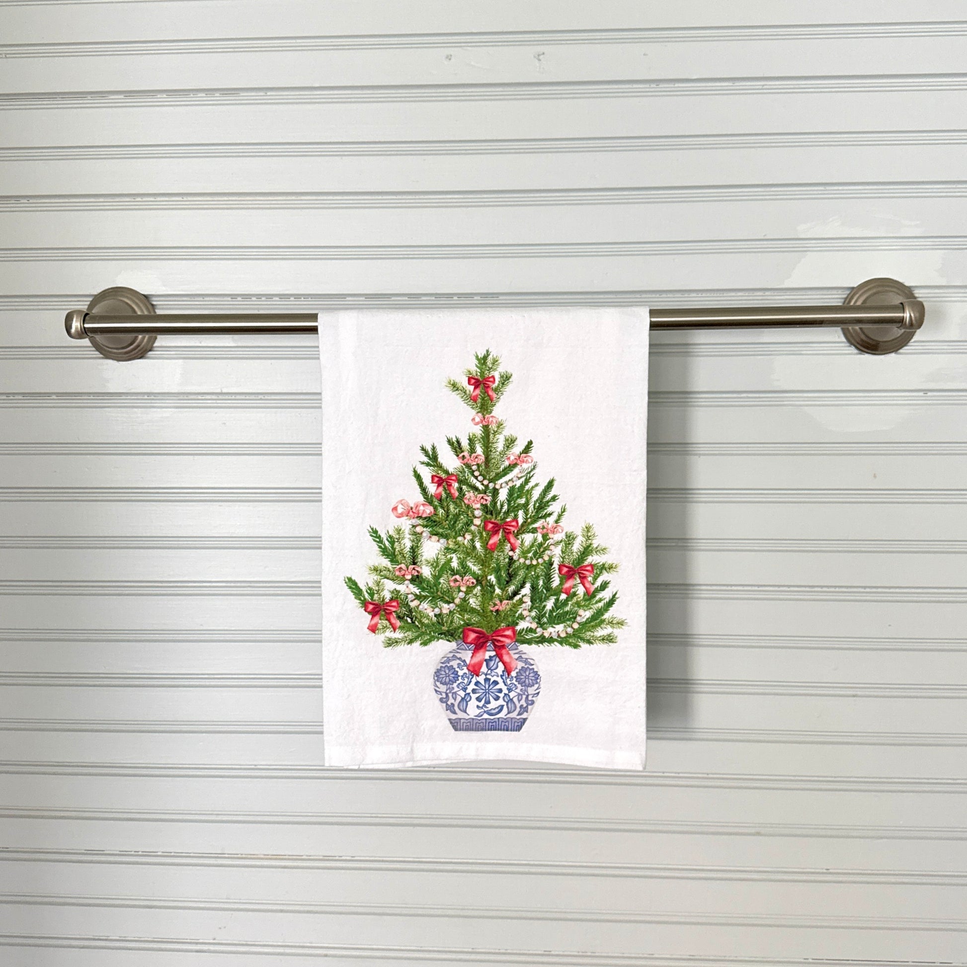 Chinoiserie Christmas Tree Tea Towel Towel 1818 Farms