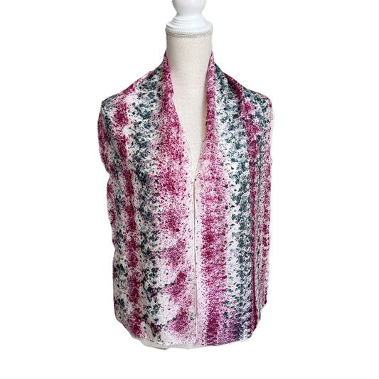 Silk Scarf | "Miranda" Cochineal/Scabiosa Scarf 1818 Farms