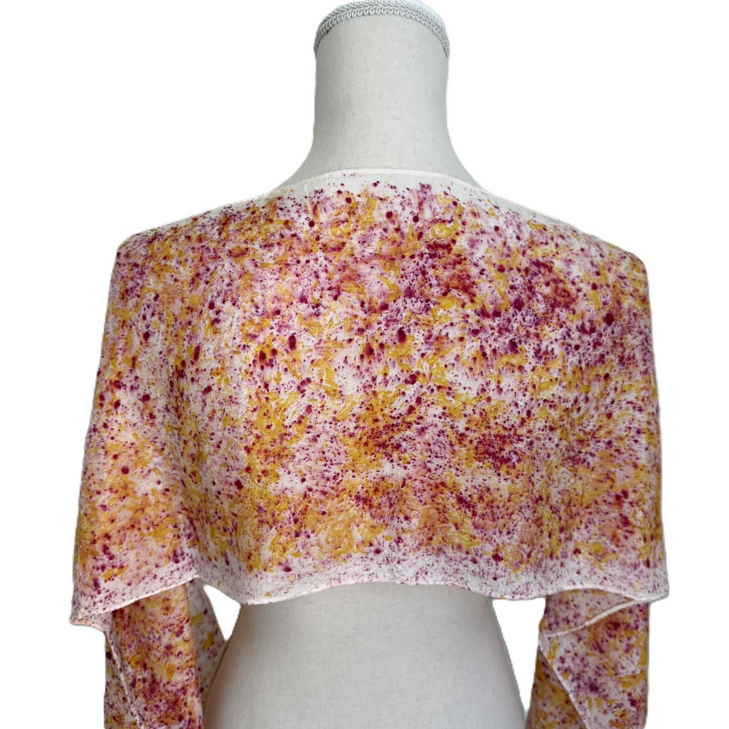 Silk Scarf | "Madelynn" Cochineal/Cosmo/Marigold
