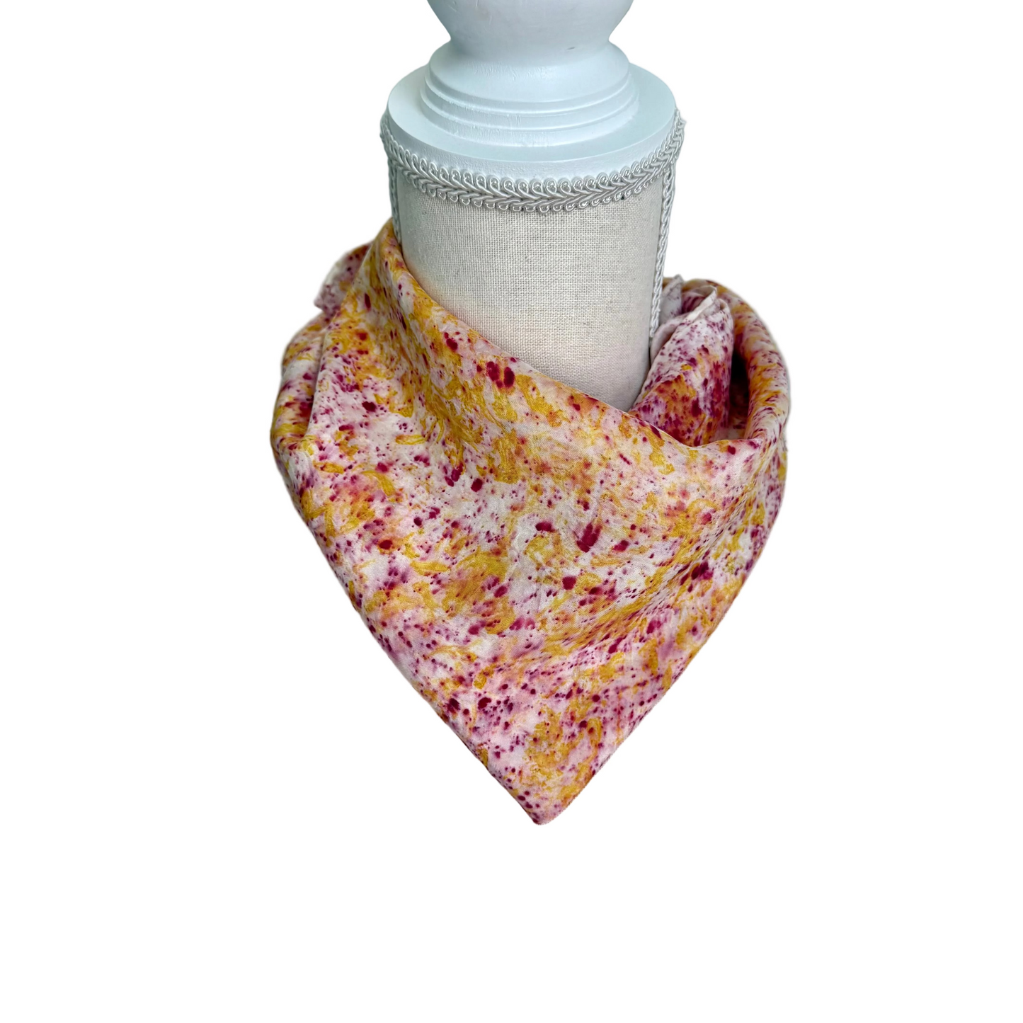 Silk Scarf | "Madelynn" Cochineal/Cosmo/Marigold